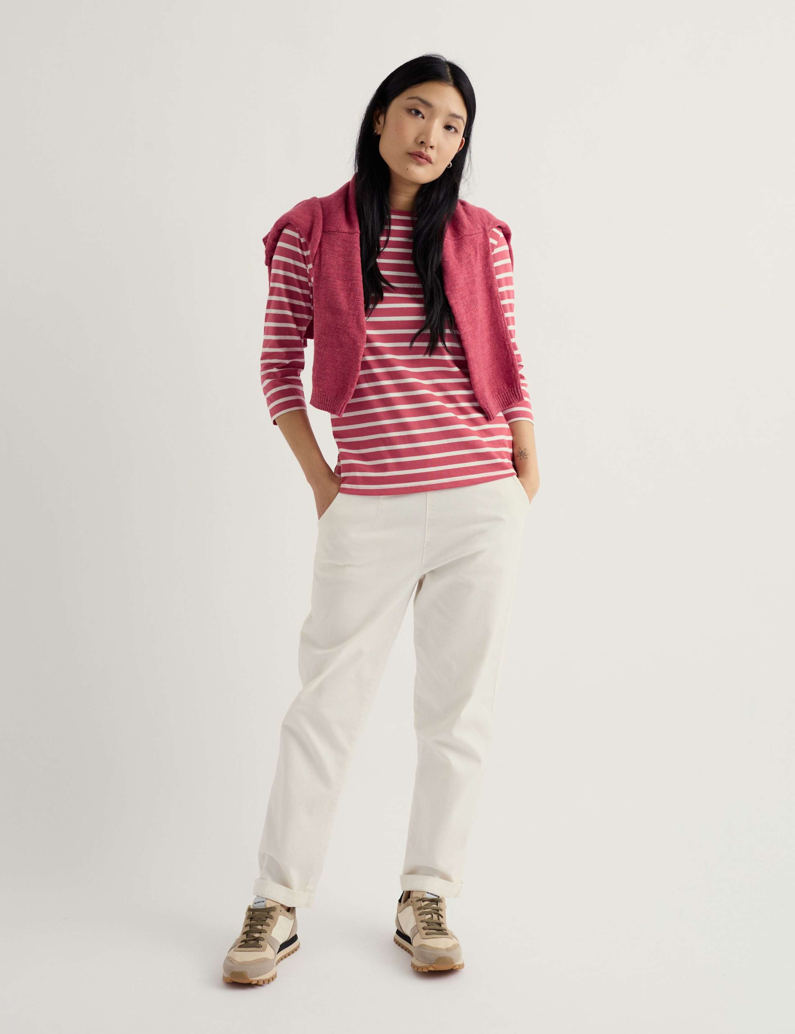 Pure Cotton Striped Top
