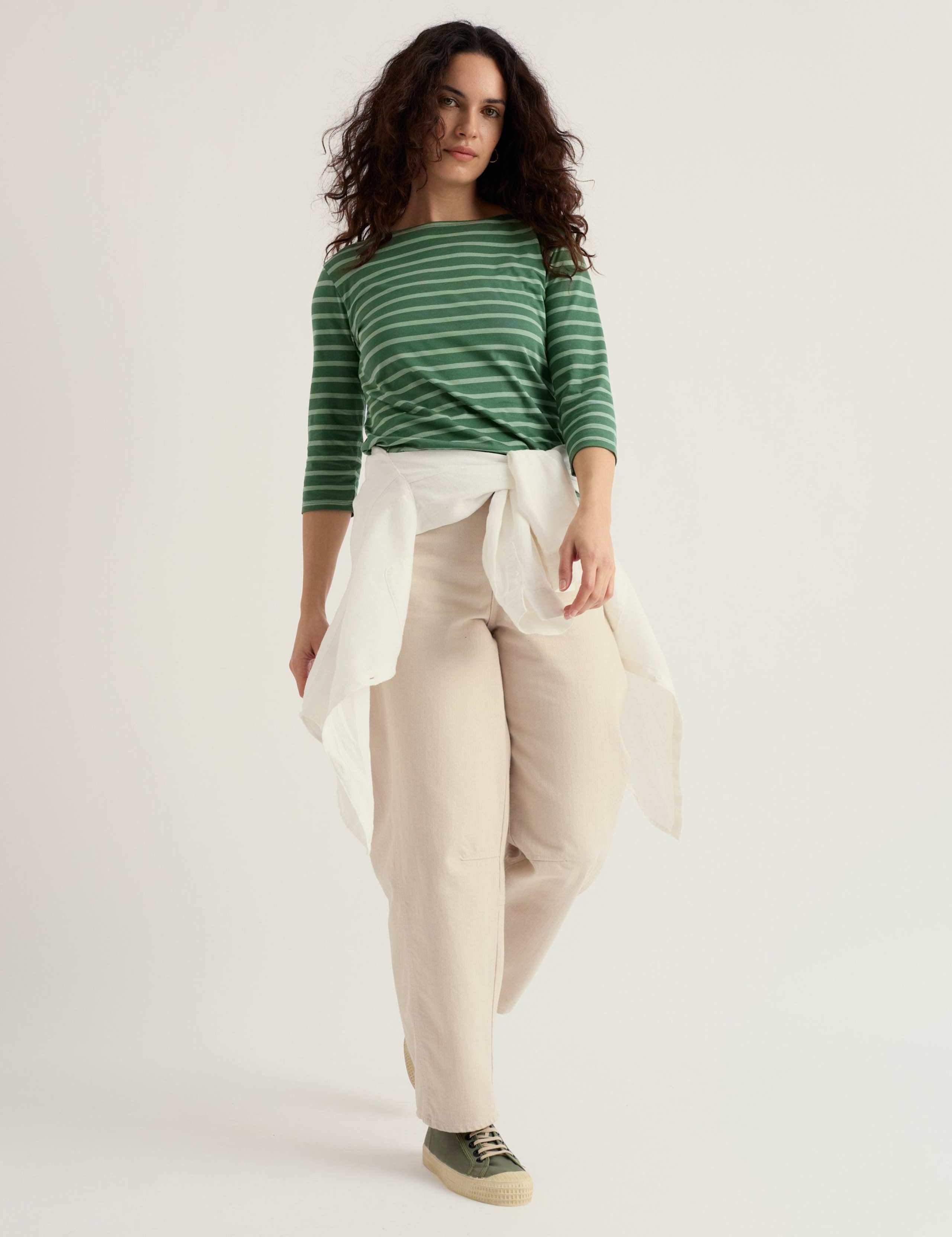 Pure Cotton Striped Top