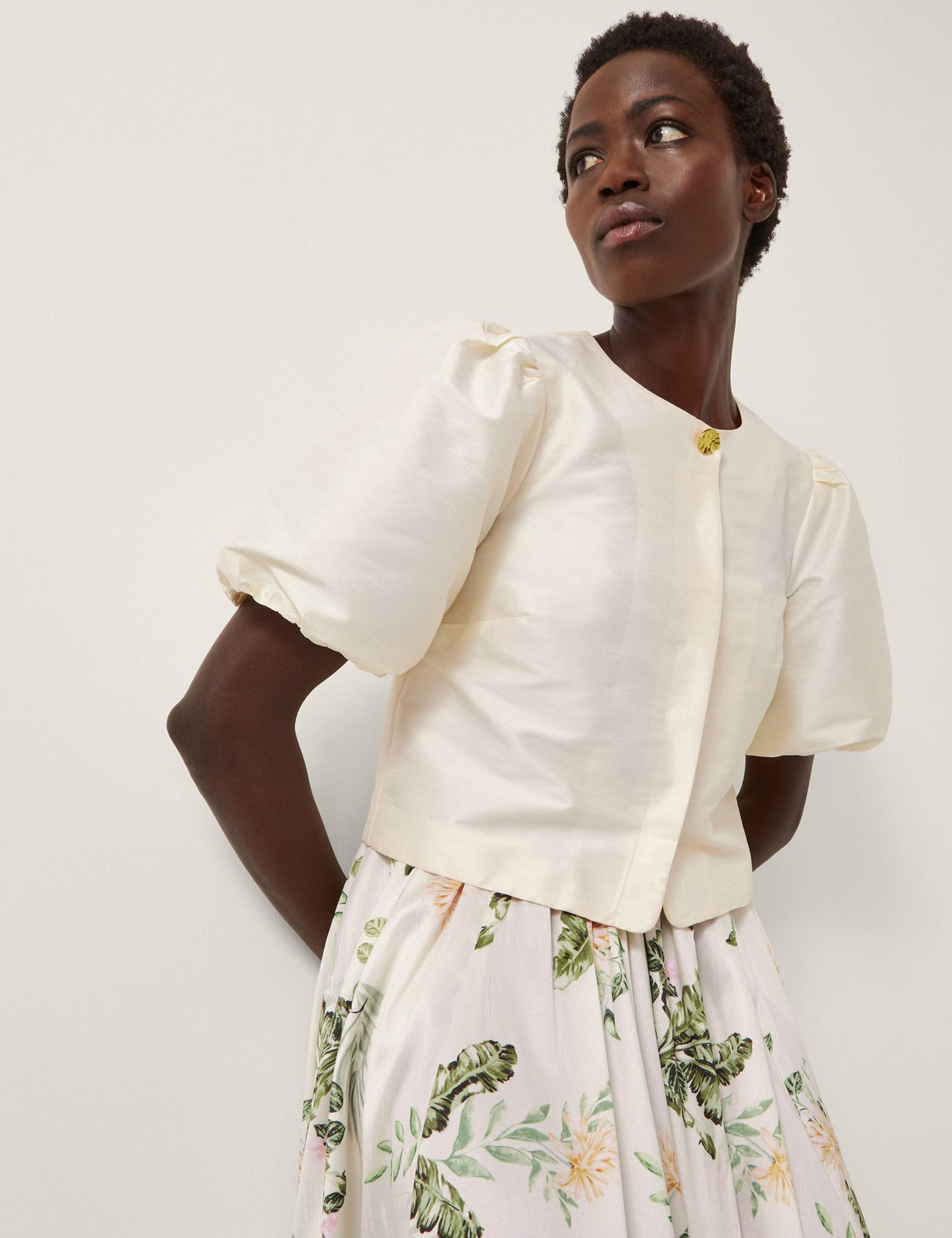 Short Puff Sleeve Jacket