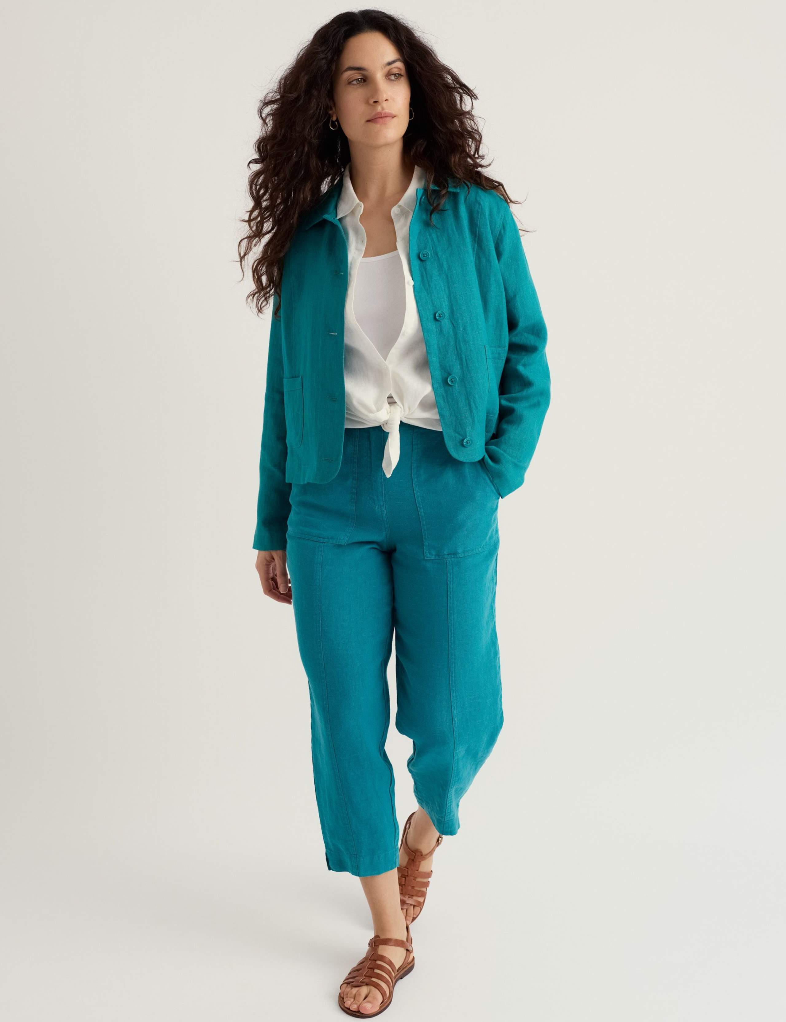 Pure Linen Relaxed Lightweight Jacket