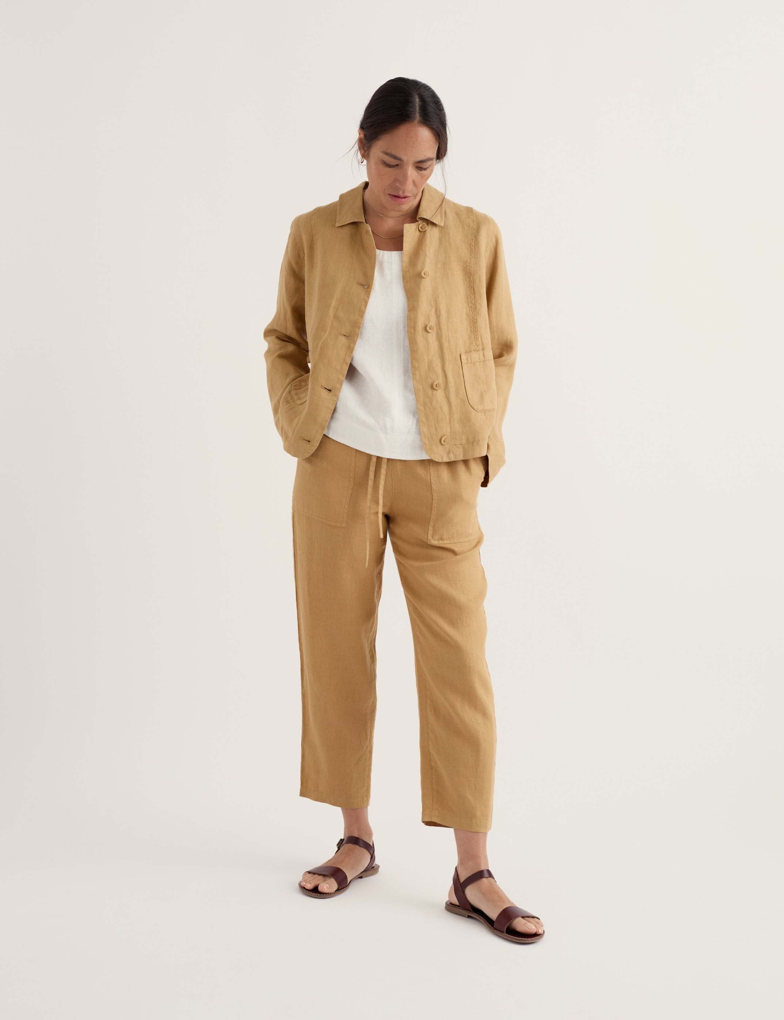 Pure Linen Relaxed Lightweight Jacket