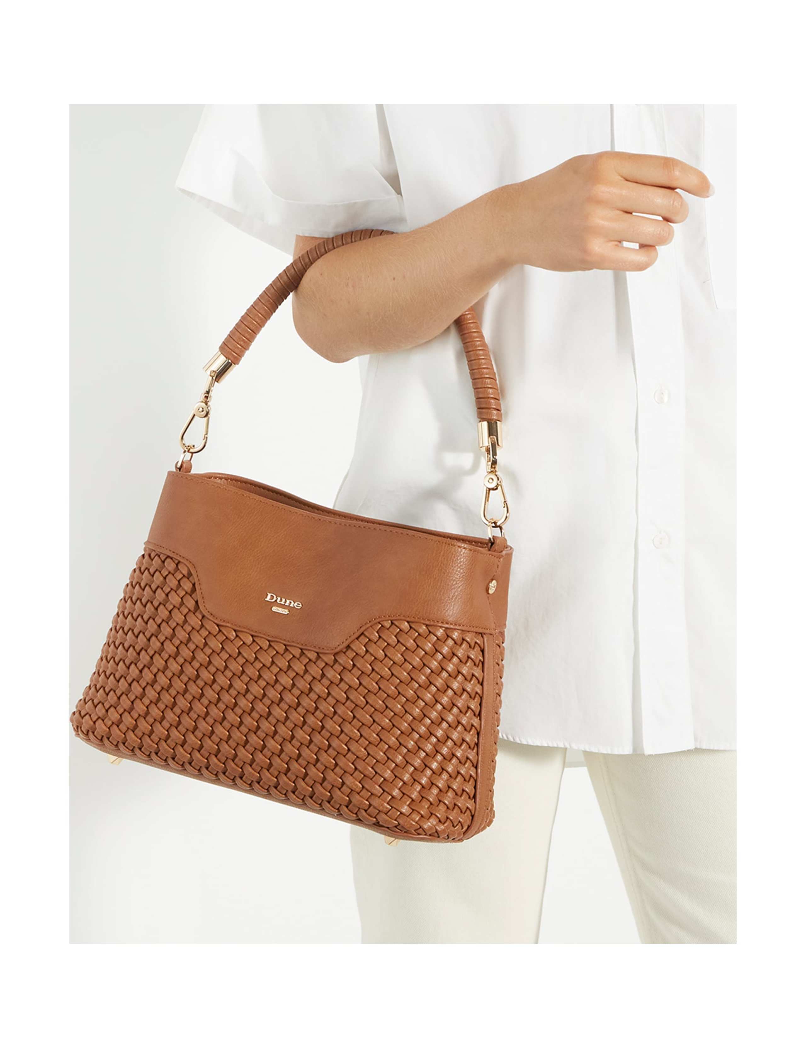 Woven Grab Bag With Detachable Shoulder Strap