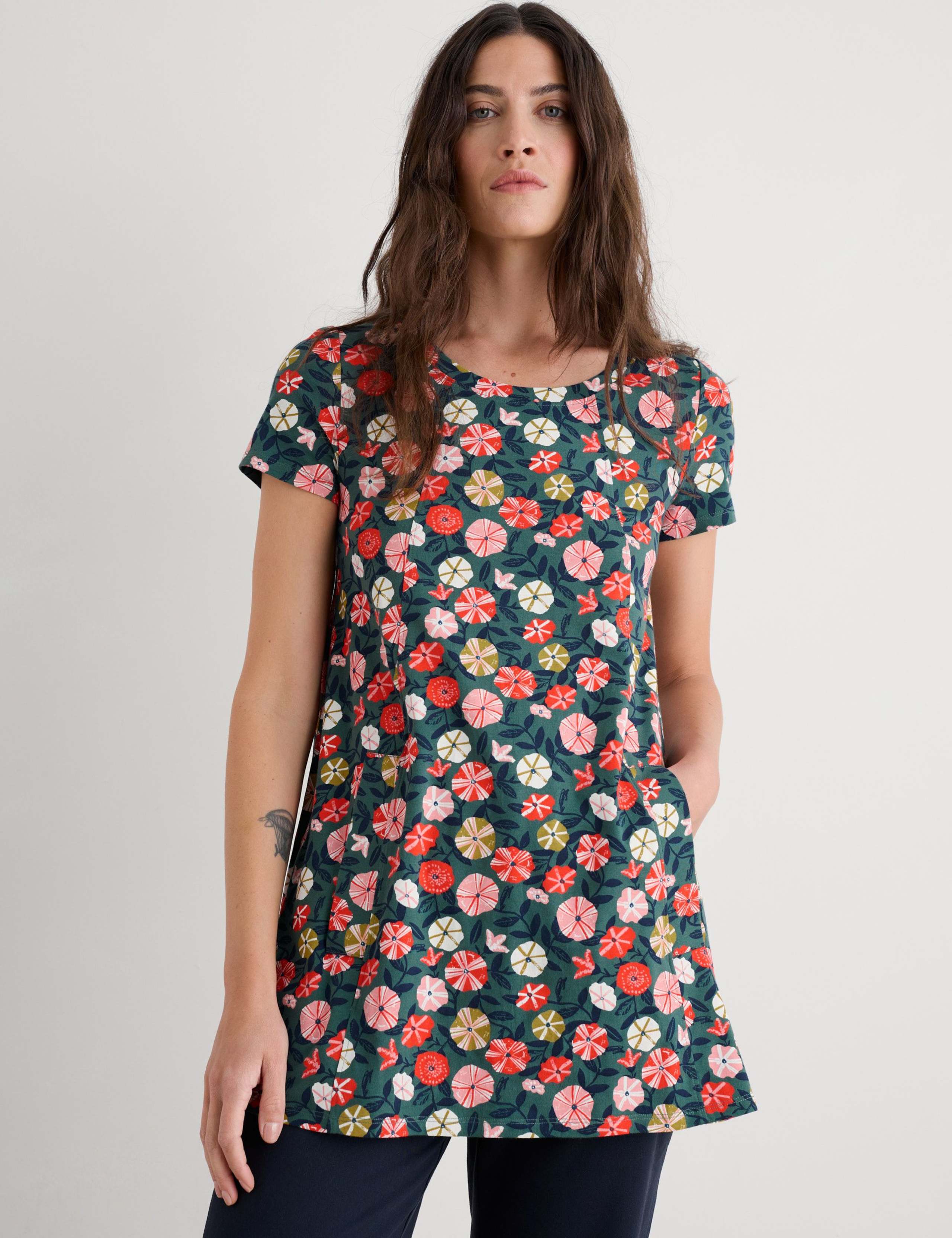 Cotton Rich Floral Tunic