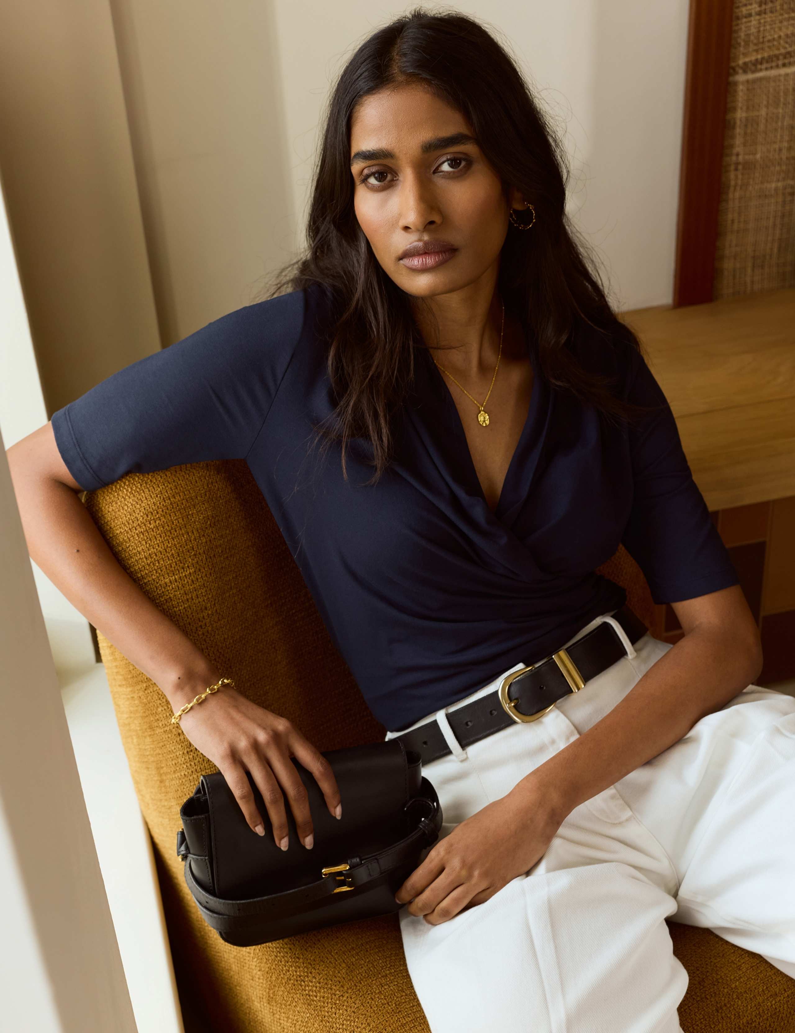 Jersey V-Neck Wrap Top