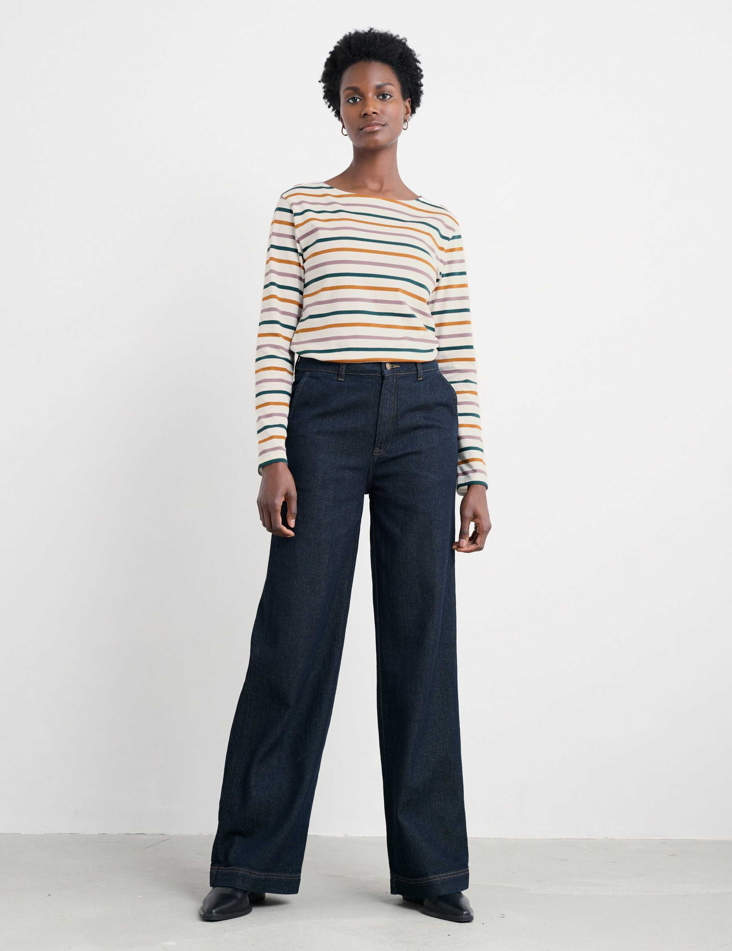 Pure Cotton Striped Top
