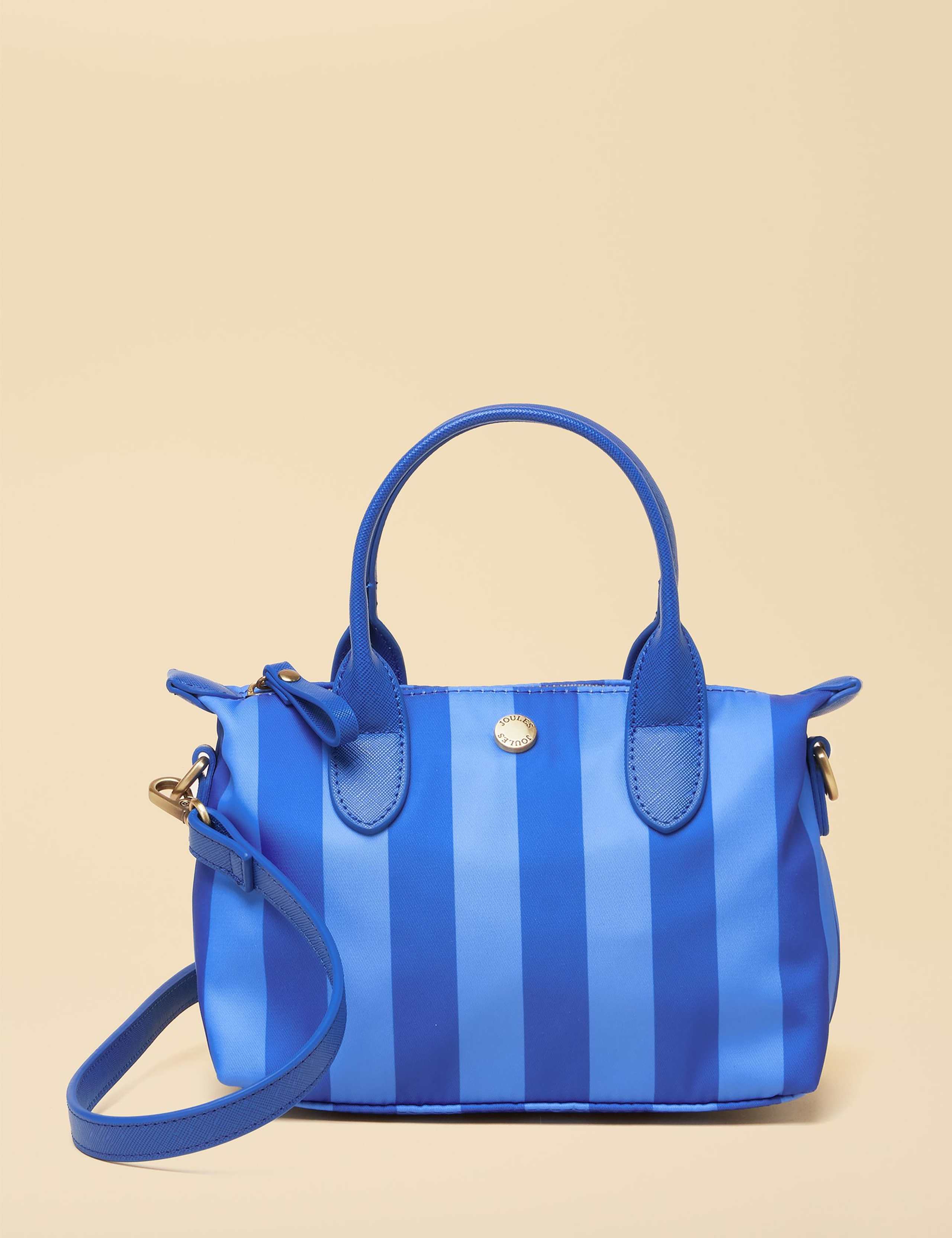 Faux Leather Striped Cross Body Bag
