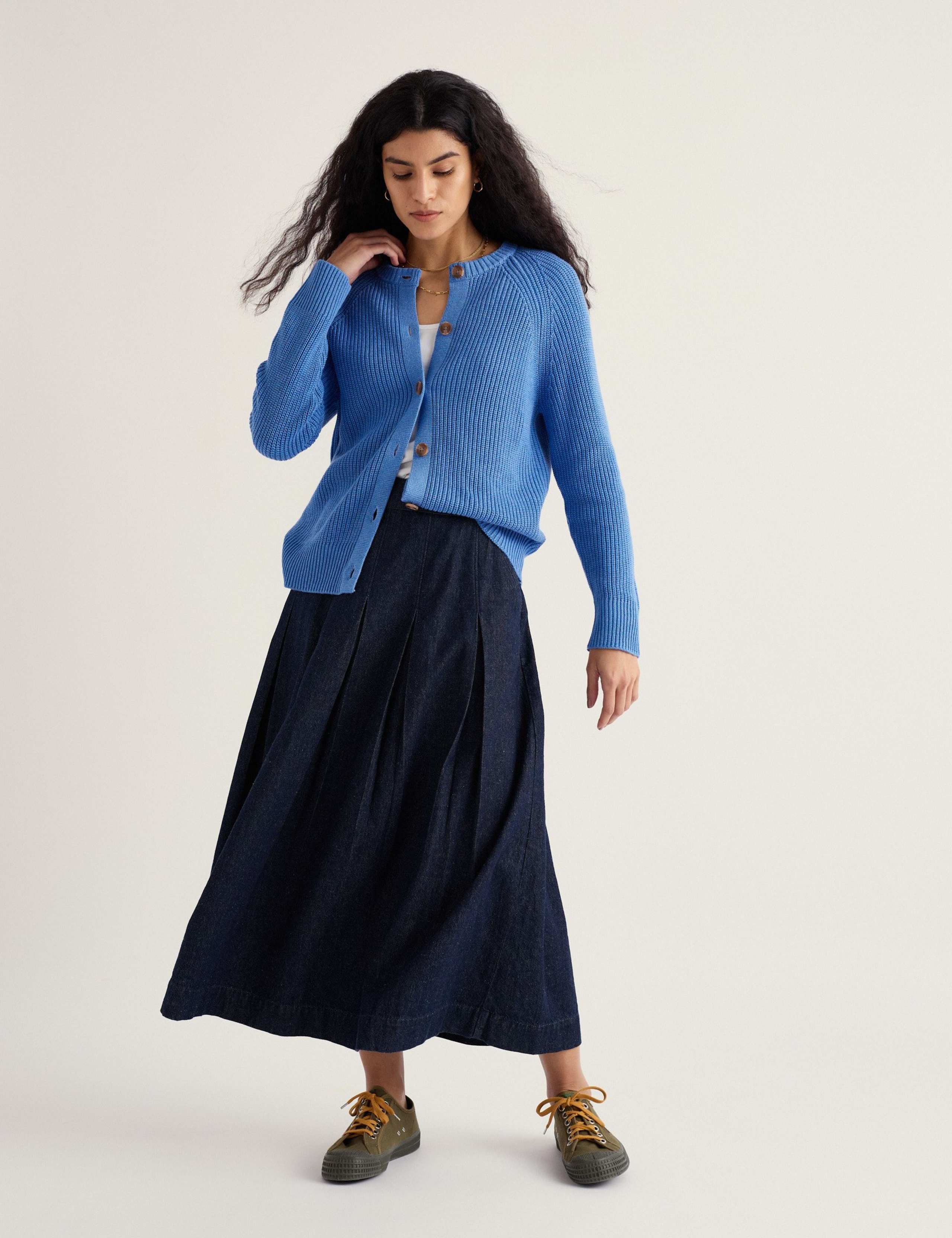 Pure Cotton Textured Relaxed Cardigan