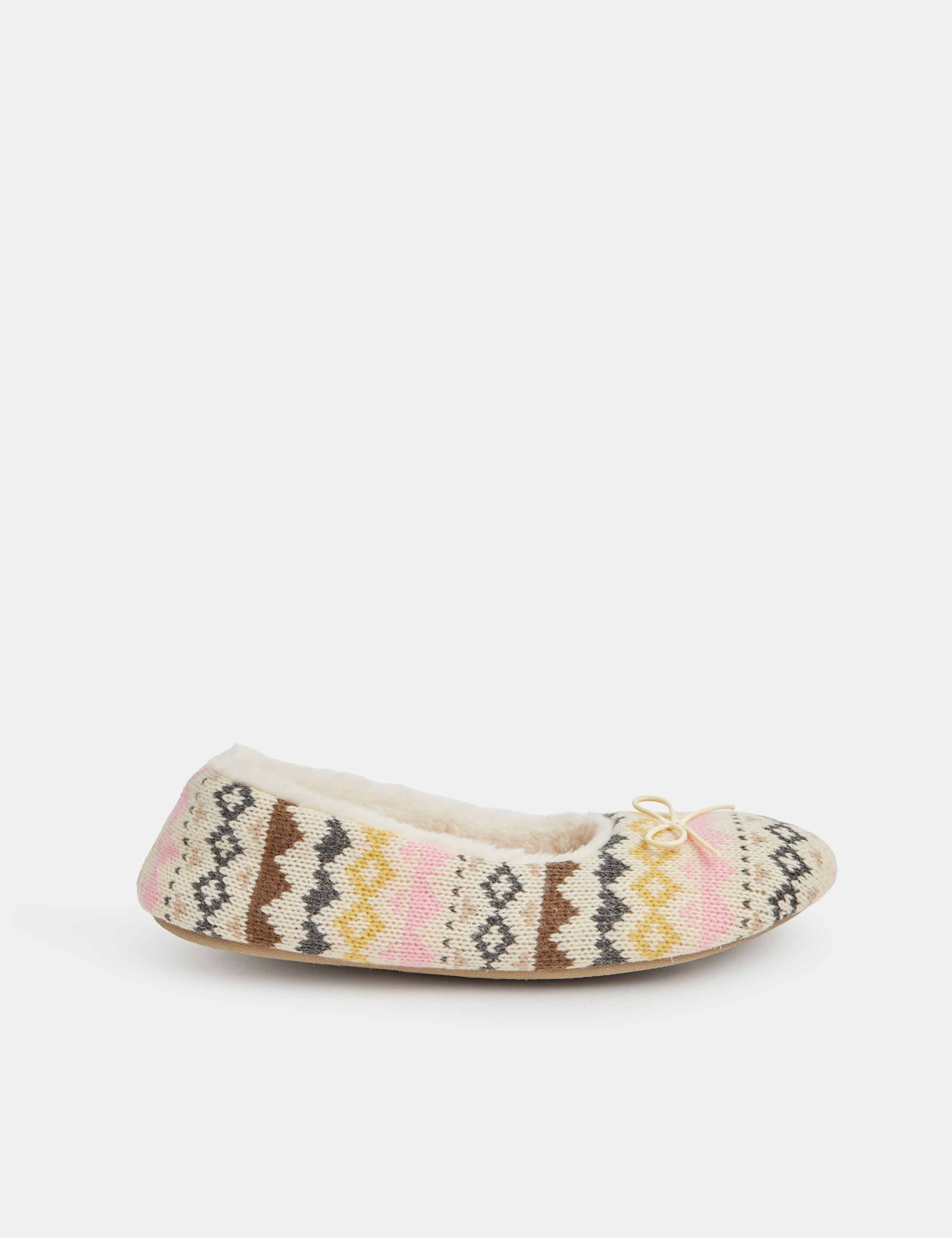 Fair Isle Ballet Flat Slippers