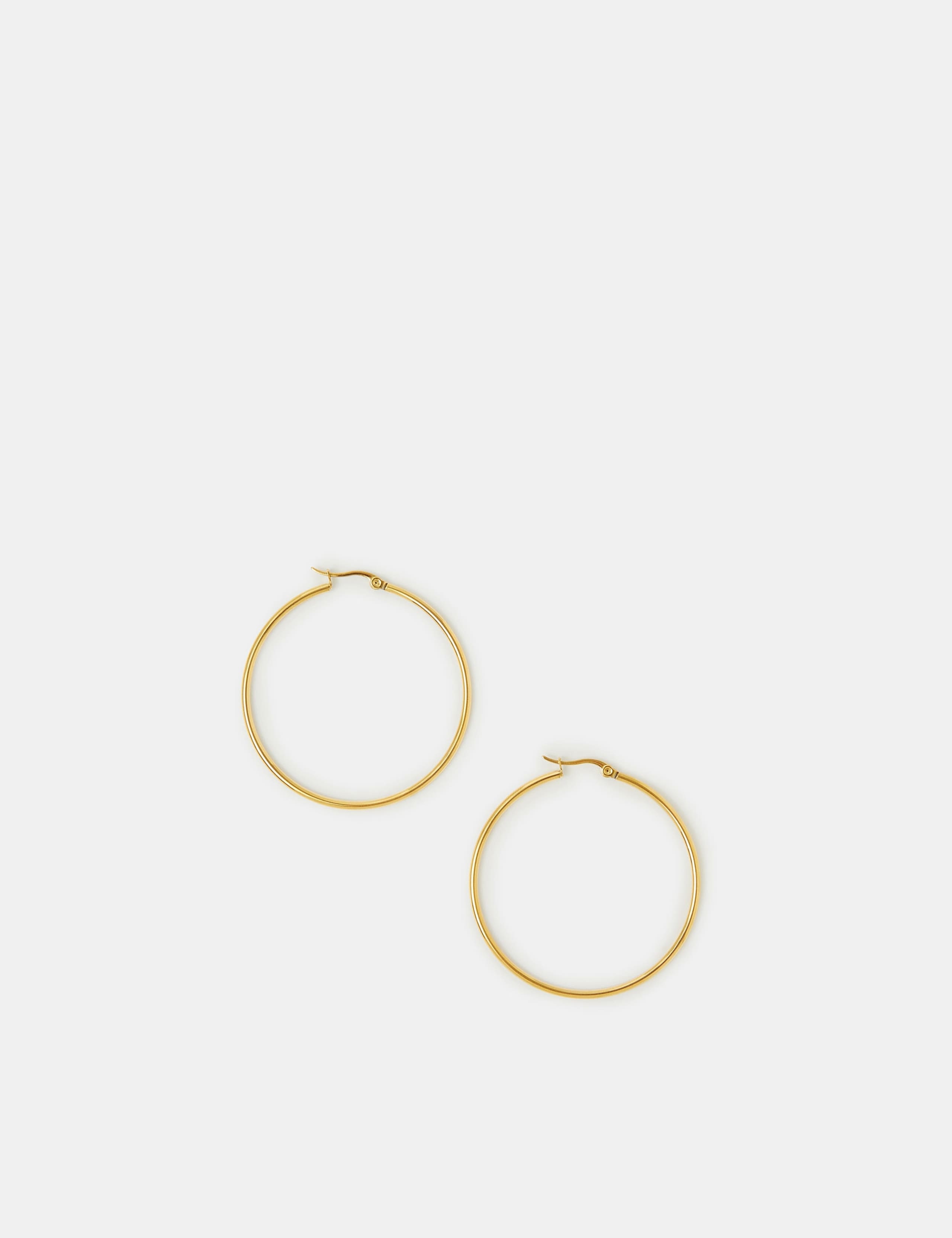 Gold Tone 5cm Hoop Earrings