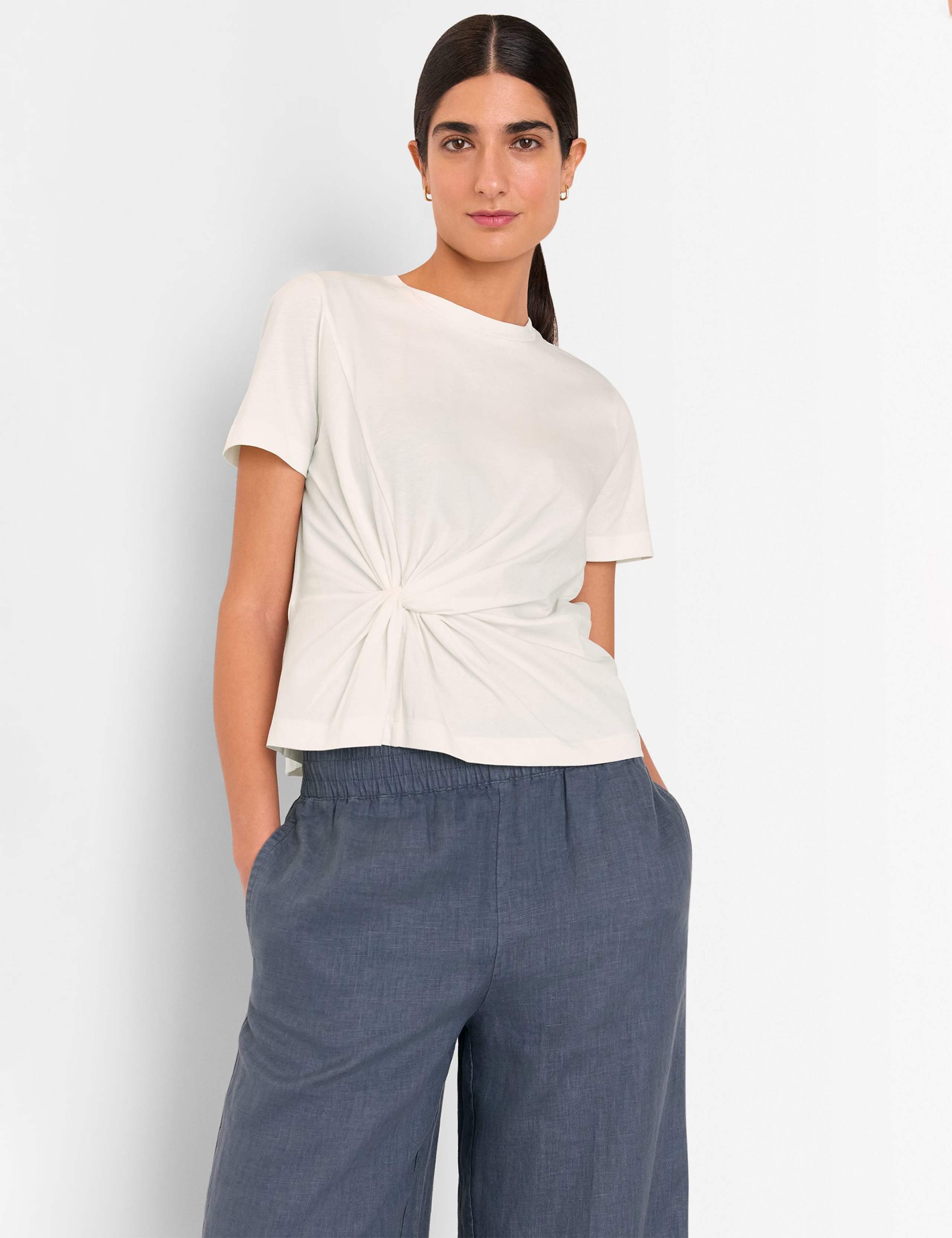Pure Cotton Twist Front T-Shirt