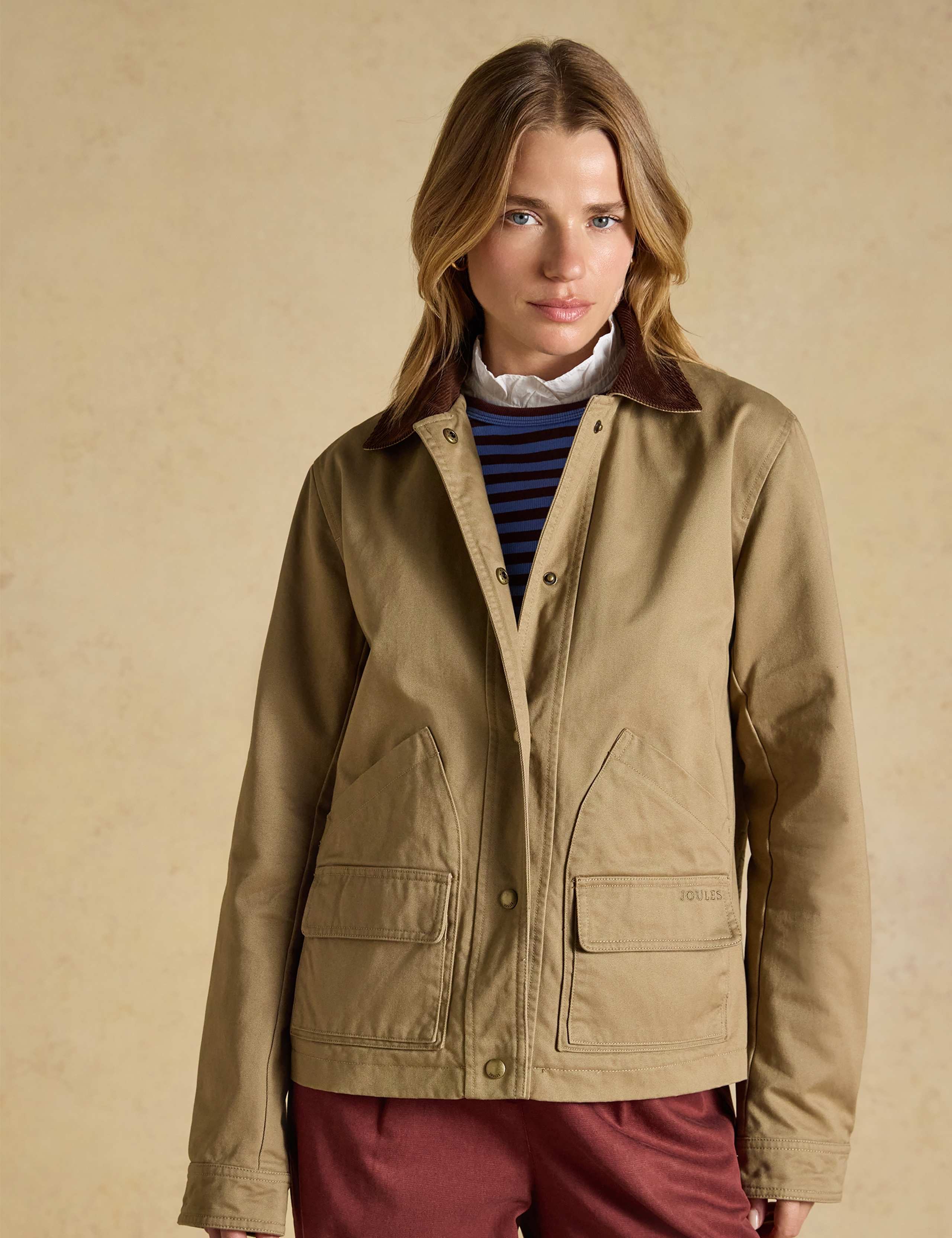 Pure Cotton Embroidered Utility Jacket