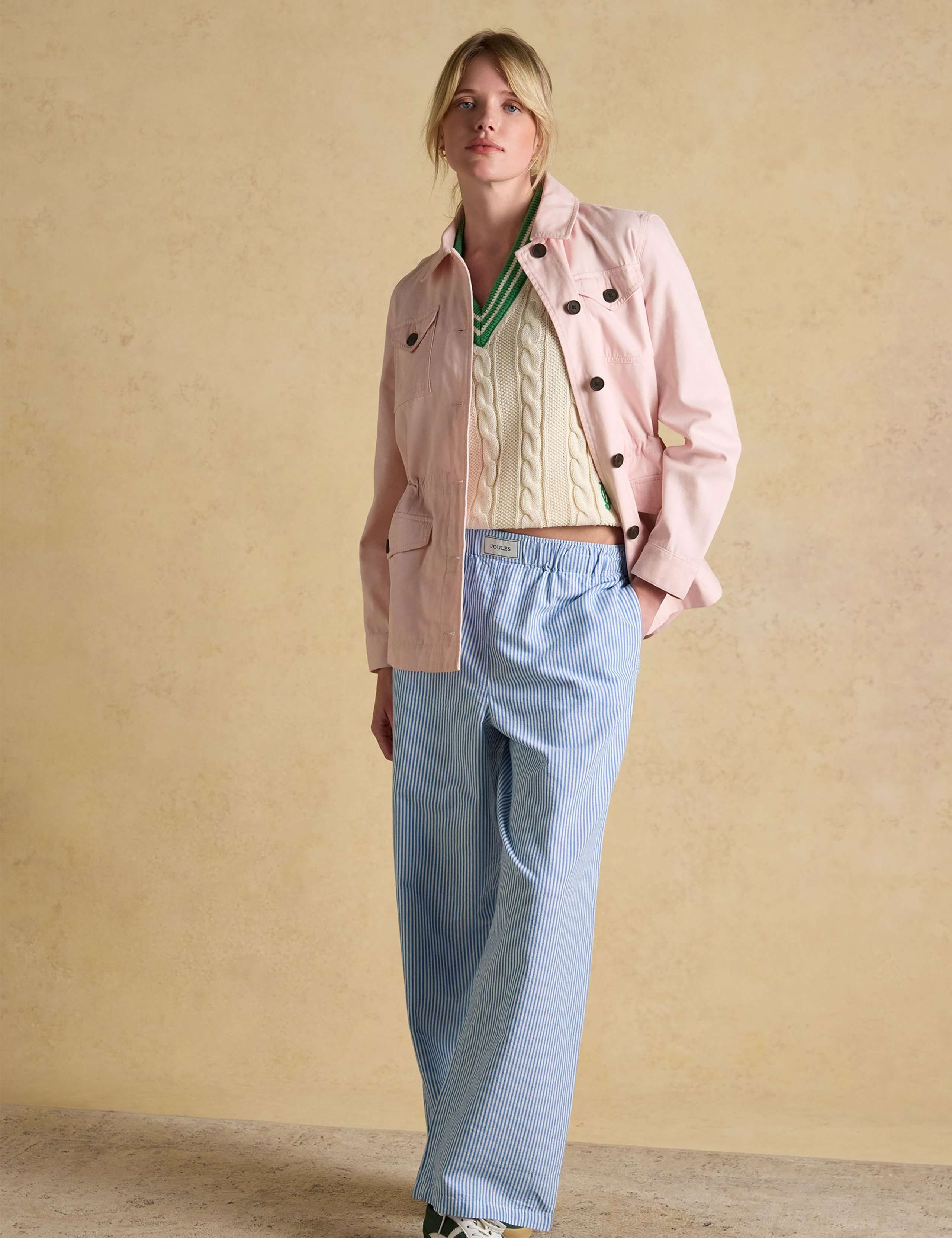 Pure Cotton Lightweight Collared Utility Jacket