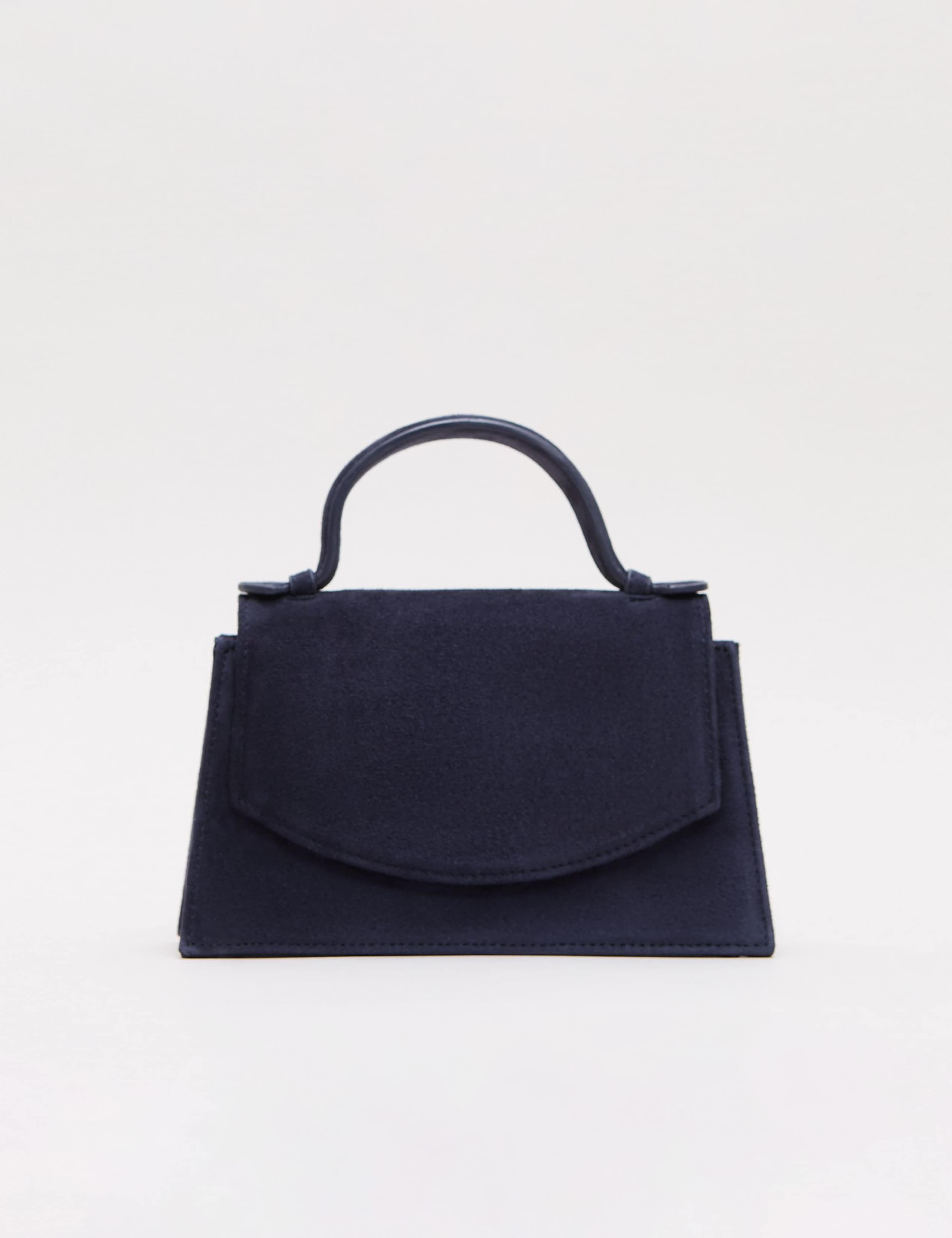 Suede Top Handle Grab Bag