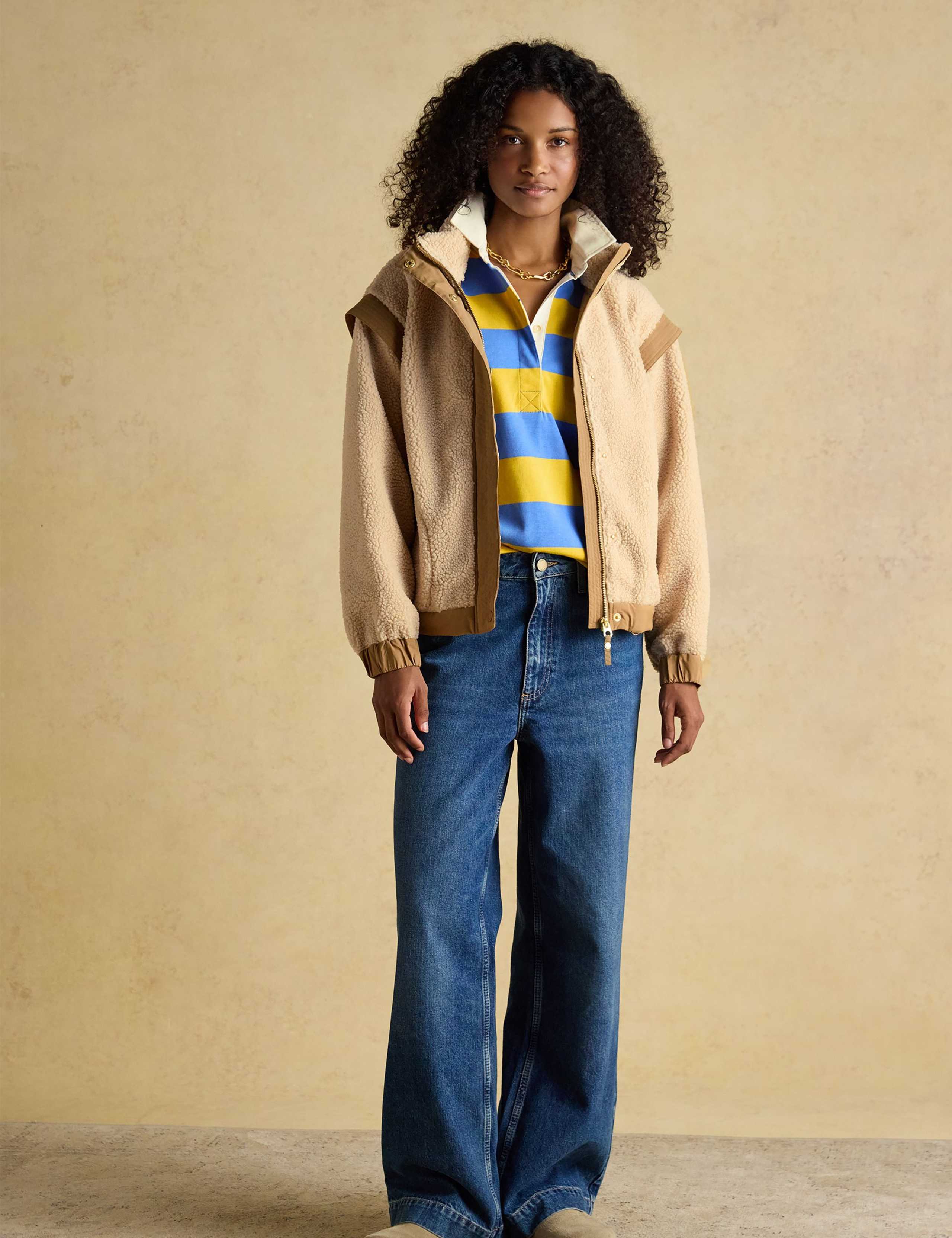 2 in 1 Zip Up Borg Fleece Jacket