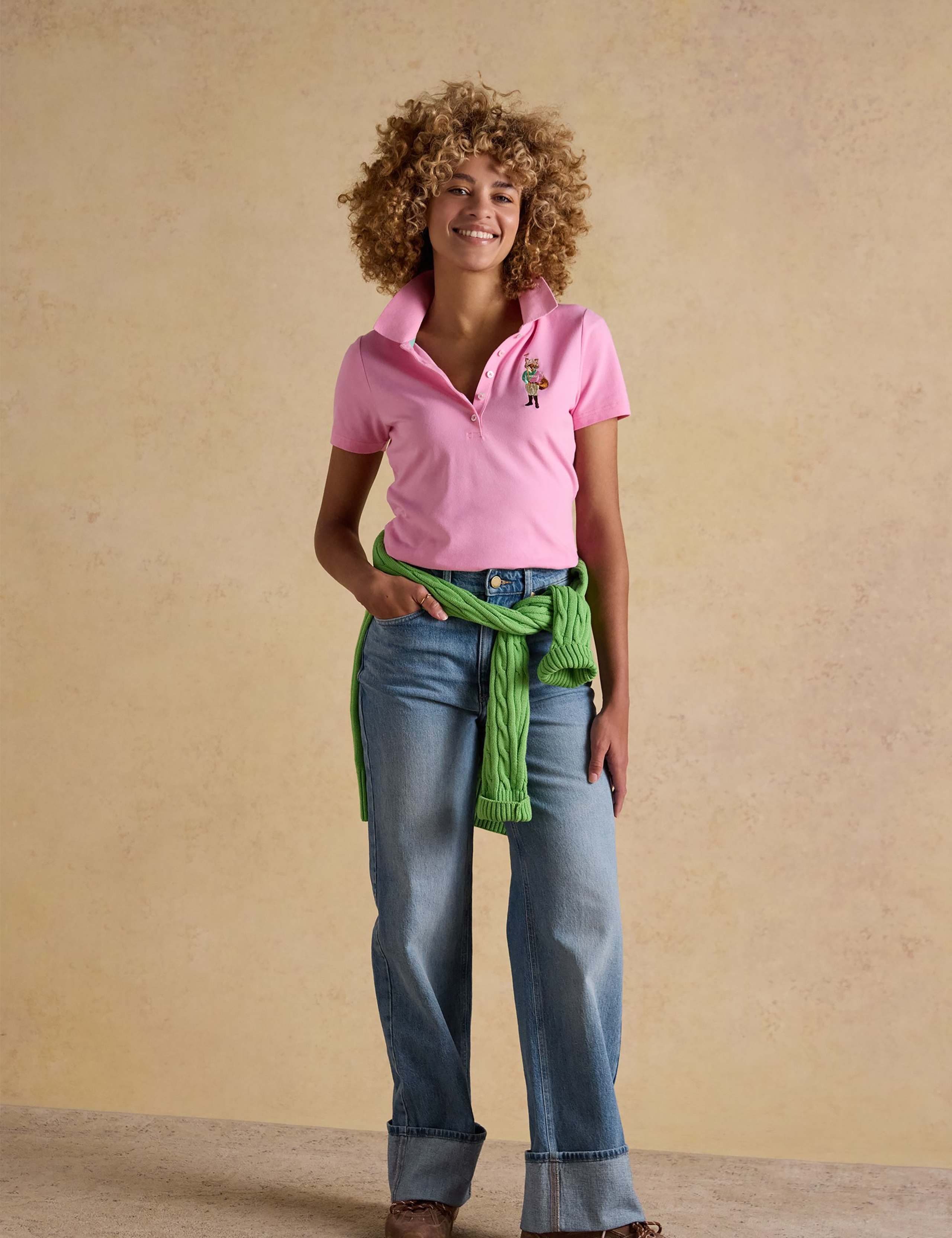 Relaxed High Waist Cuffed Jeans