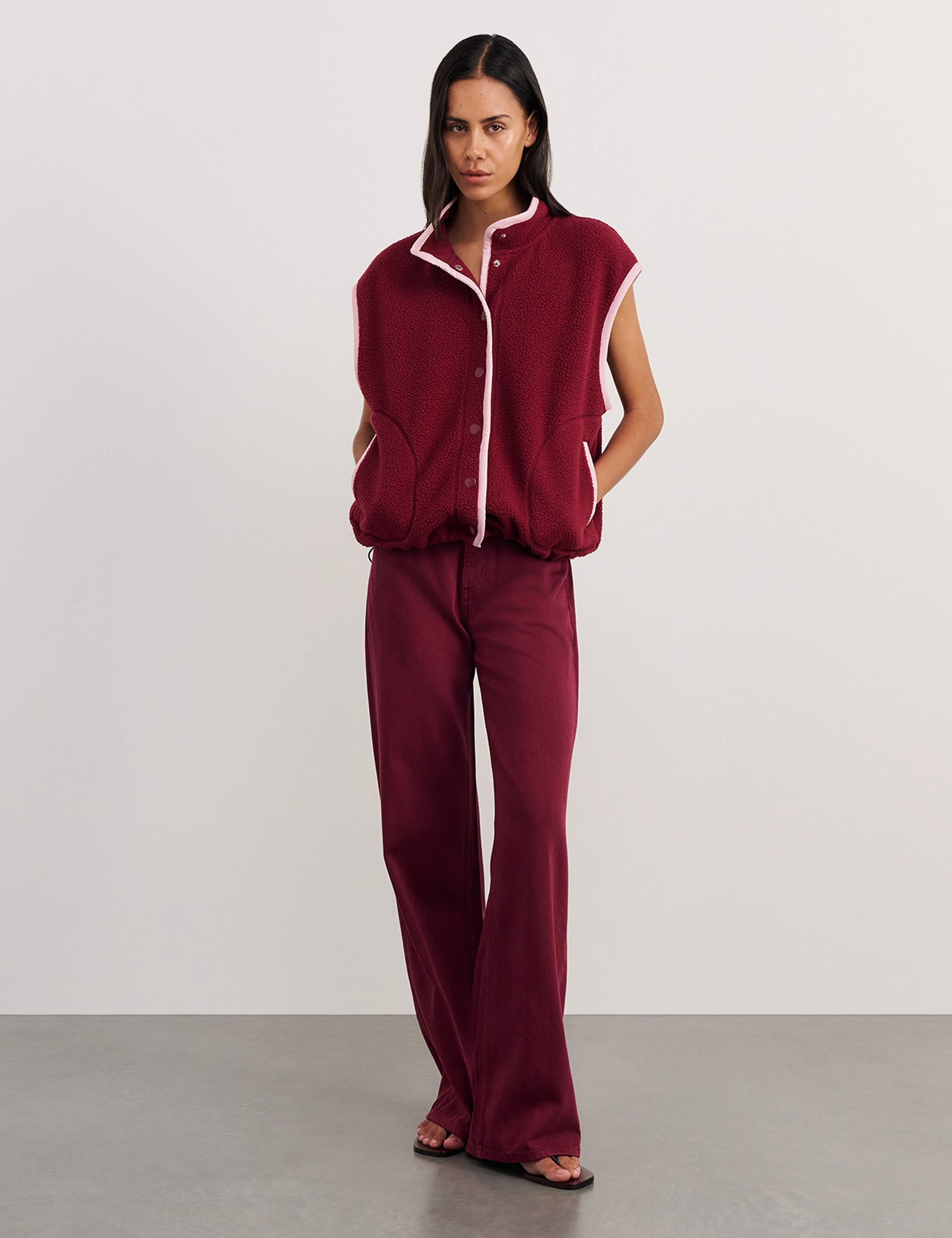 Fleece Button Front Gilet