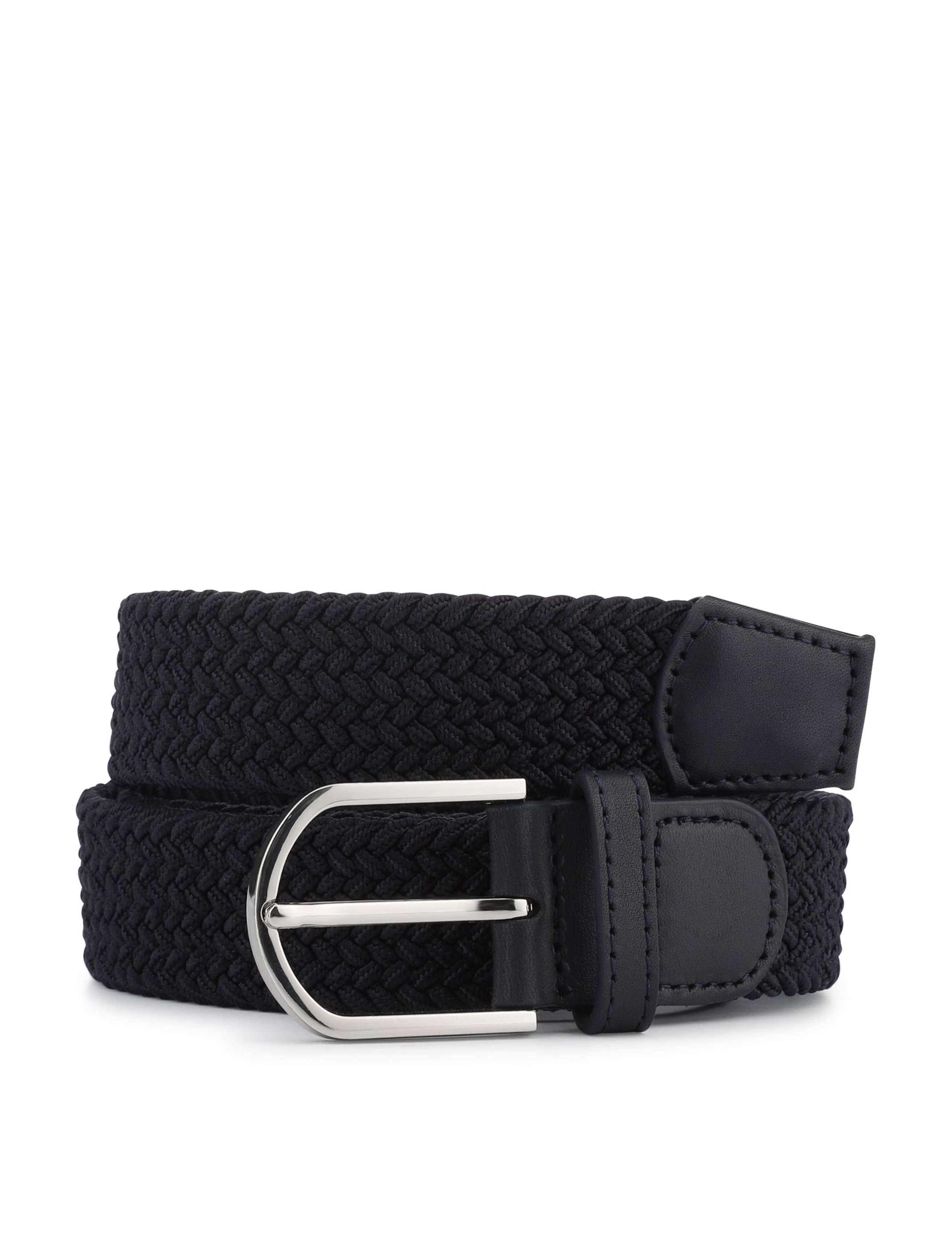 Leather Cable Knit Belt