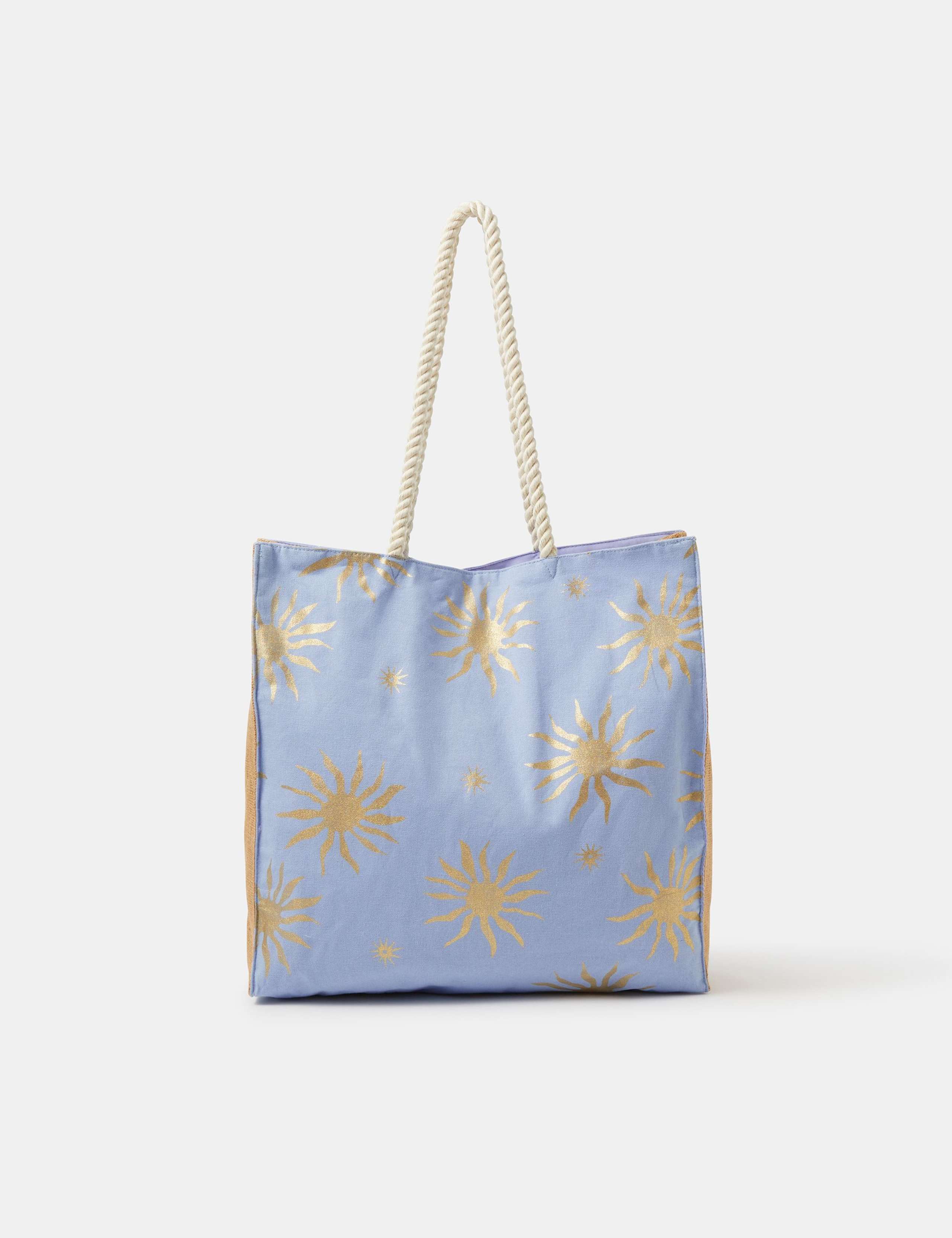 Pure Cotton Metallic Sun Shopper Tote Bag