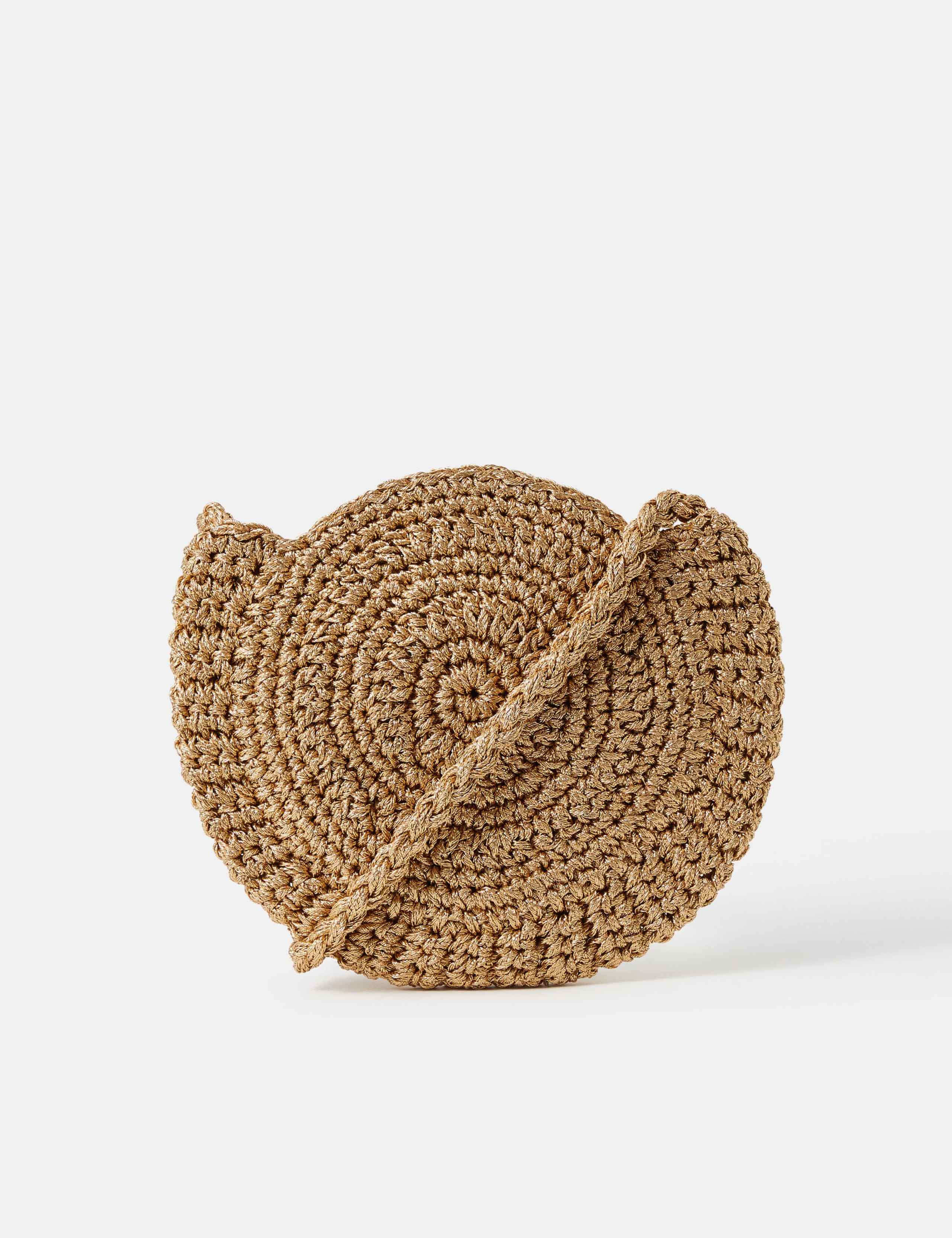 Metallic Braided Cross Body Bag