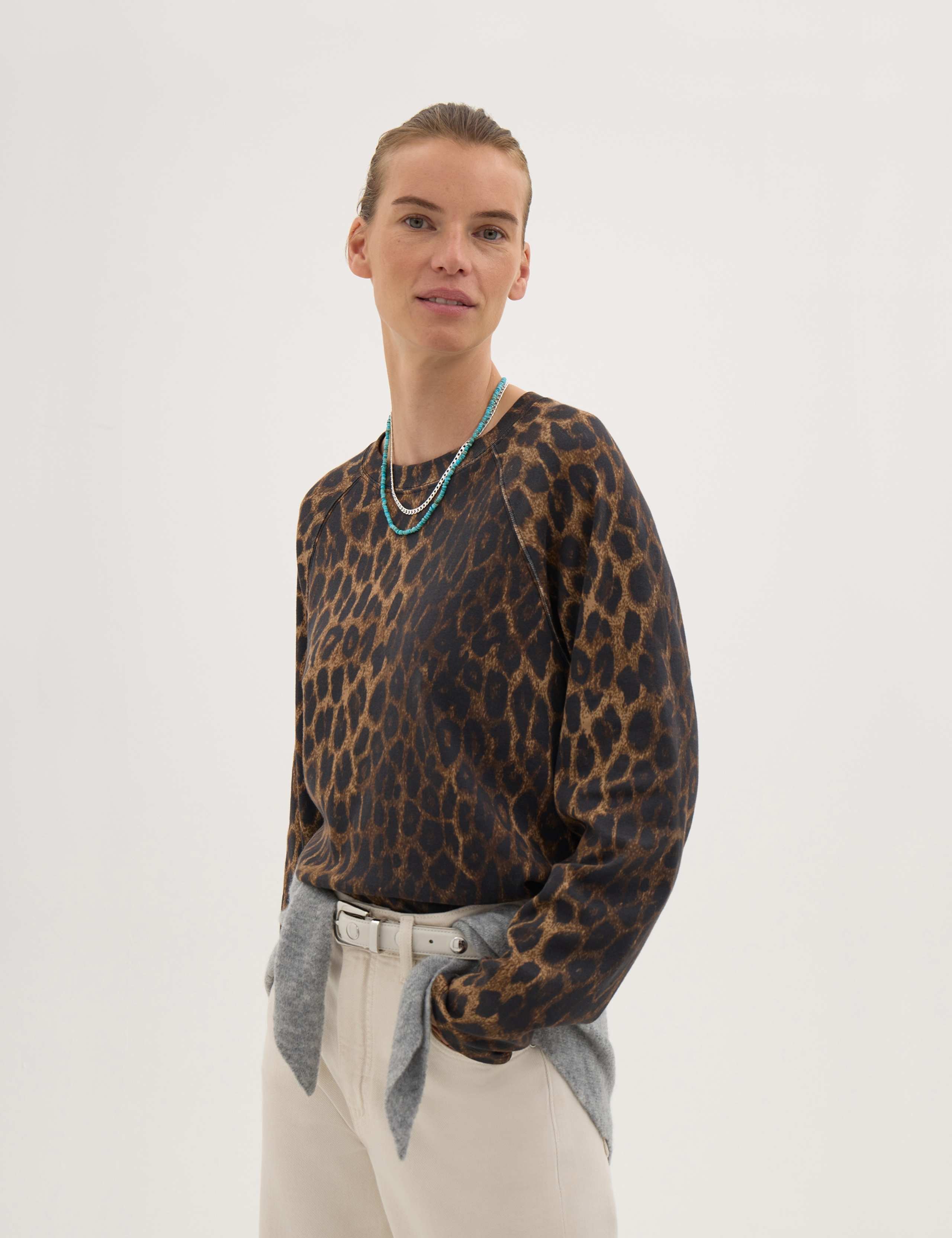 Pure Cotton Animal Print Sweatshirt