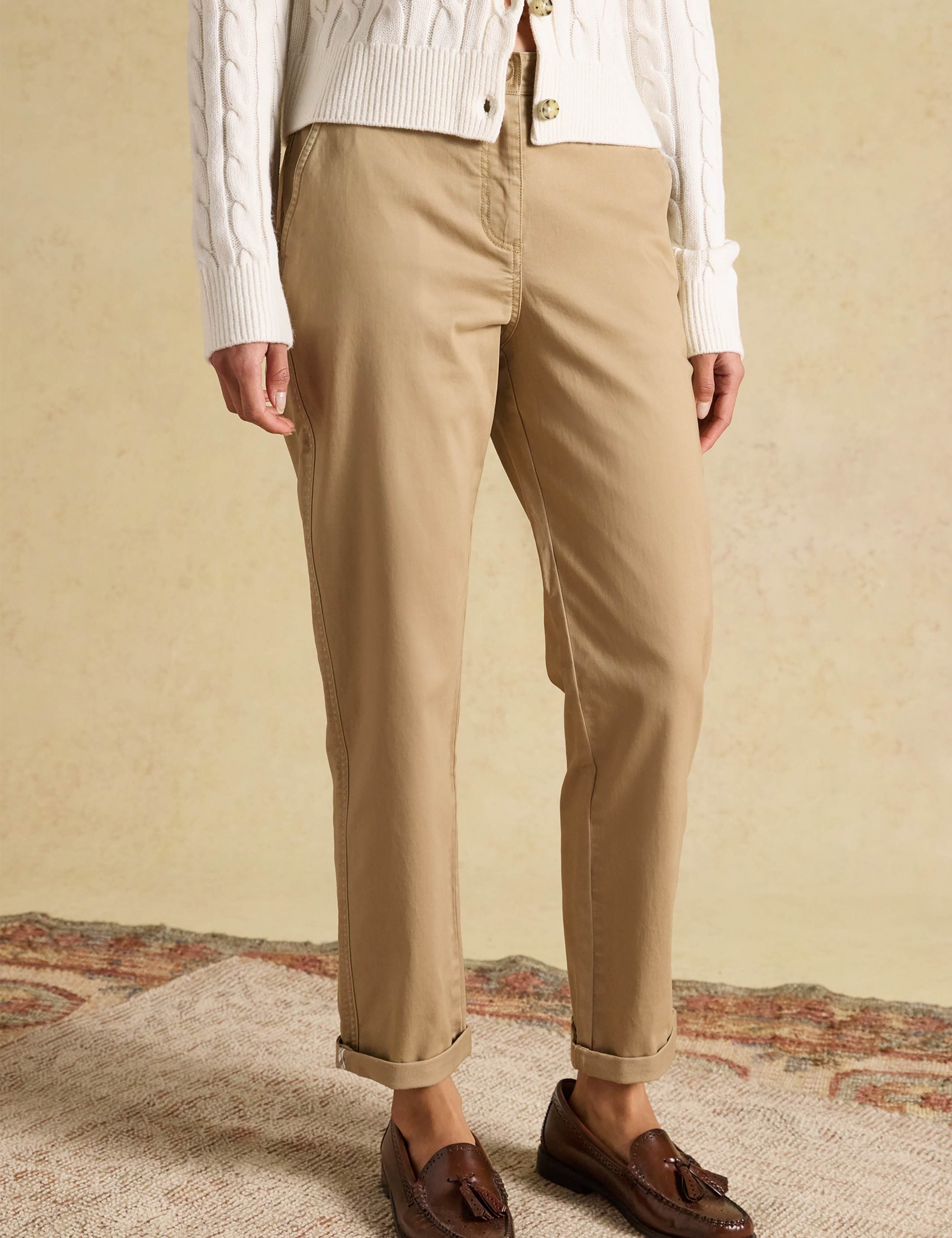 Cotton Rich Slim Fit Chino Trousers