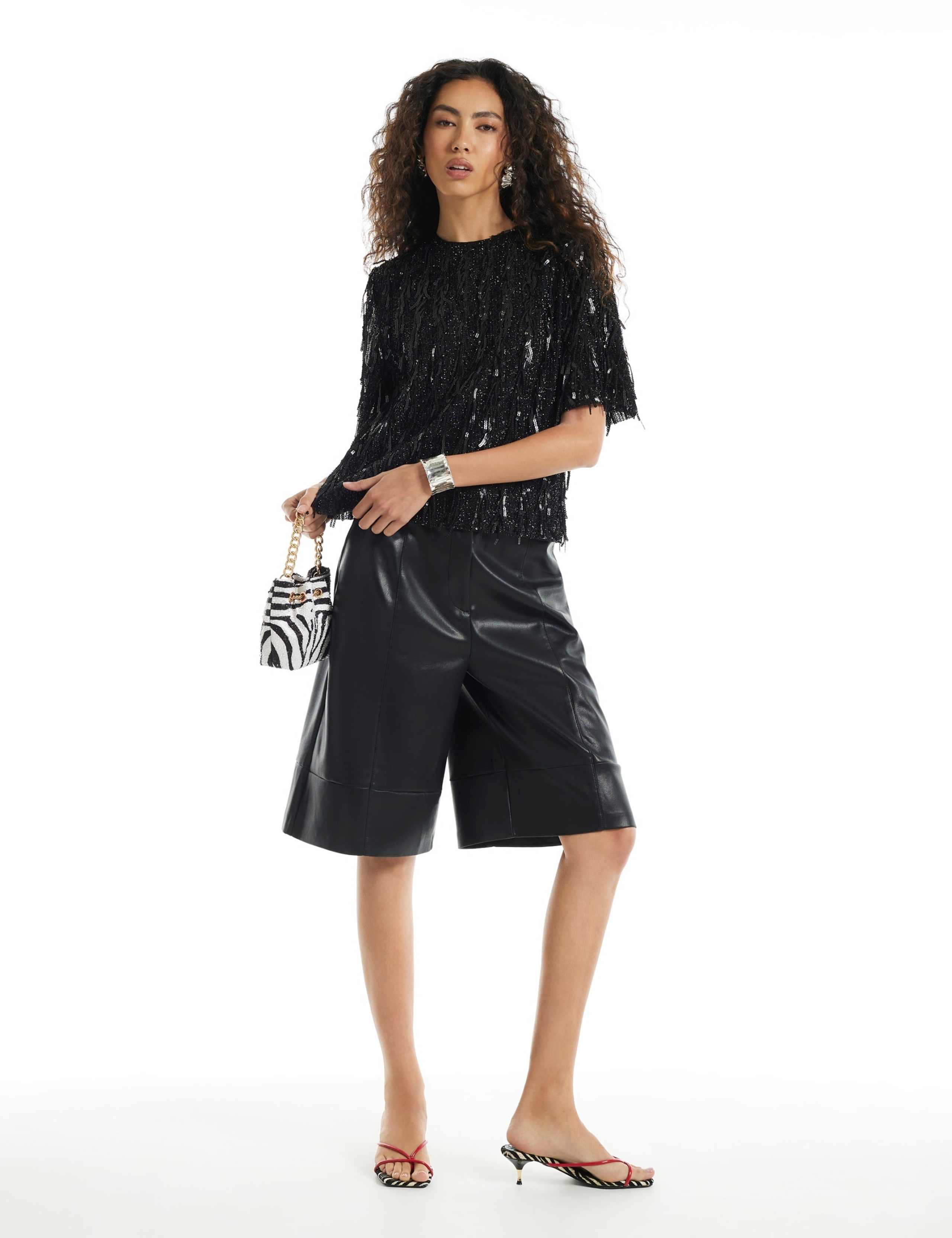 Sequin Round Neck T-Shirt