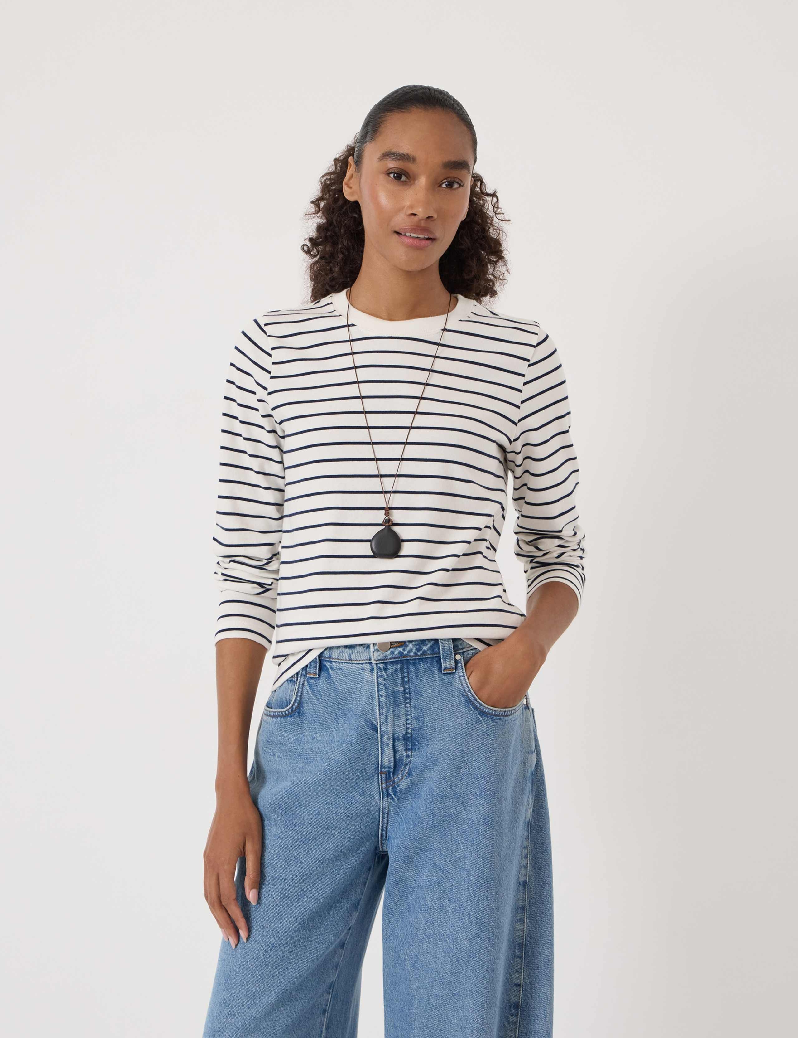 Pure Cotton Striped Top