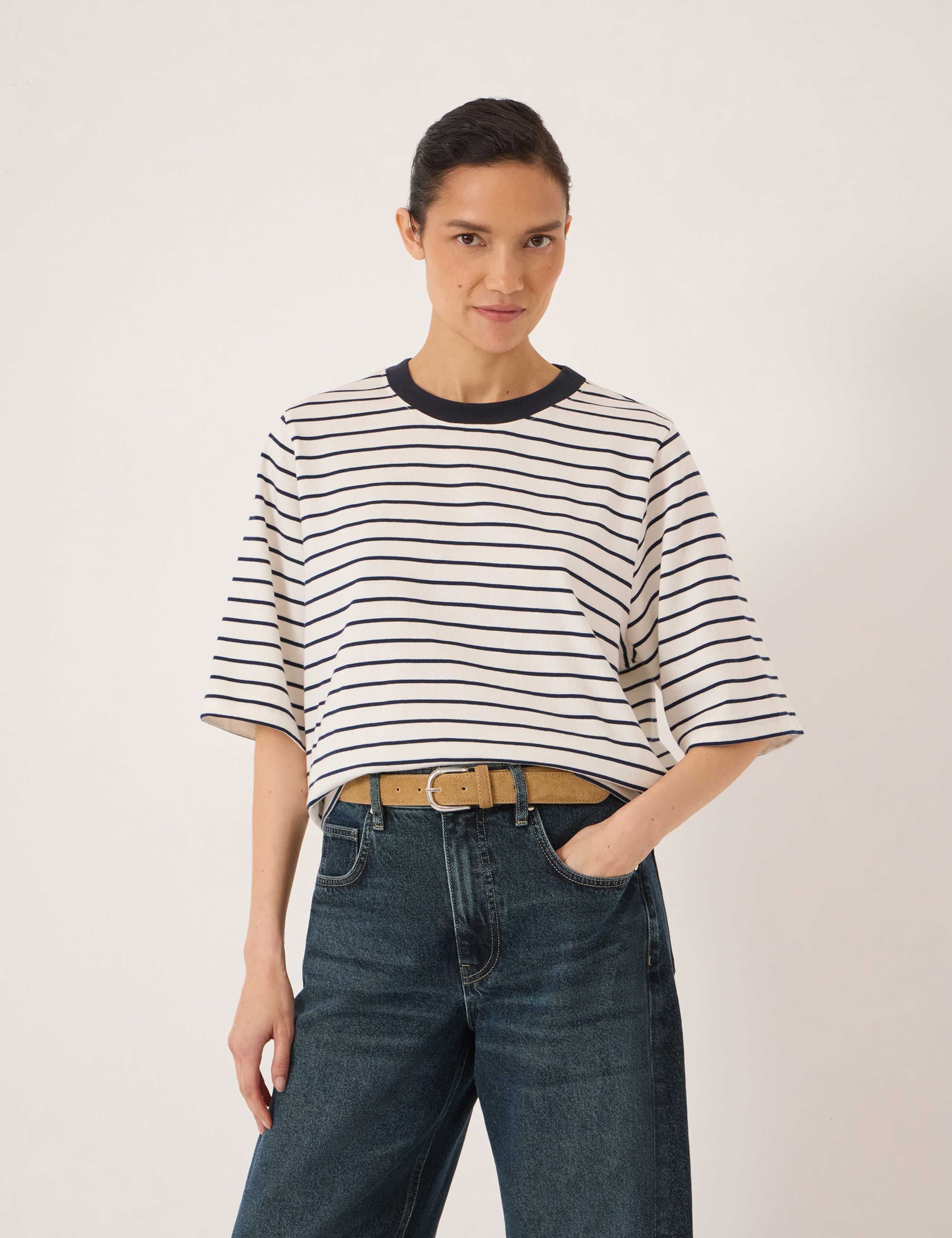 Pure Cotton Striped T-Shirt