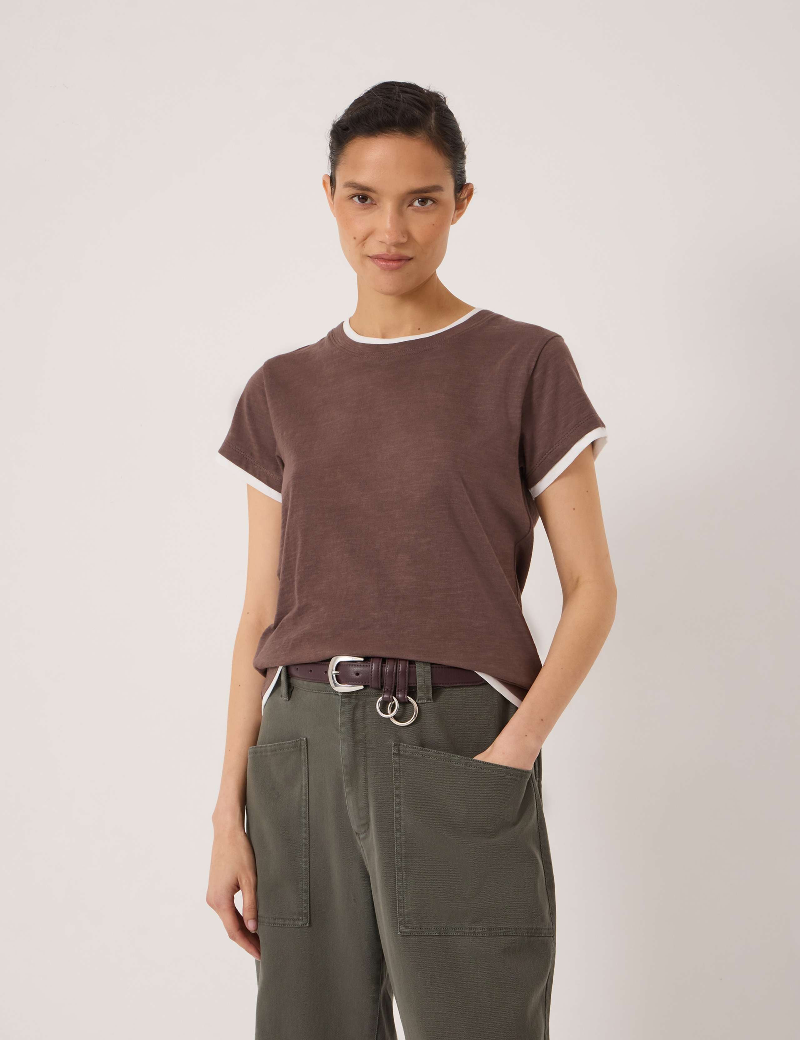 Pure Cotton Double Layer Slim Fit T-Shirt