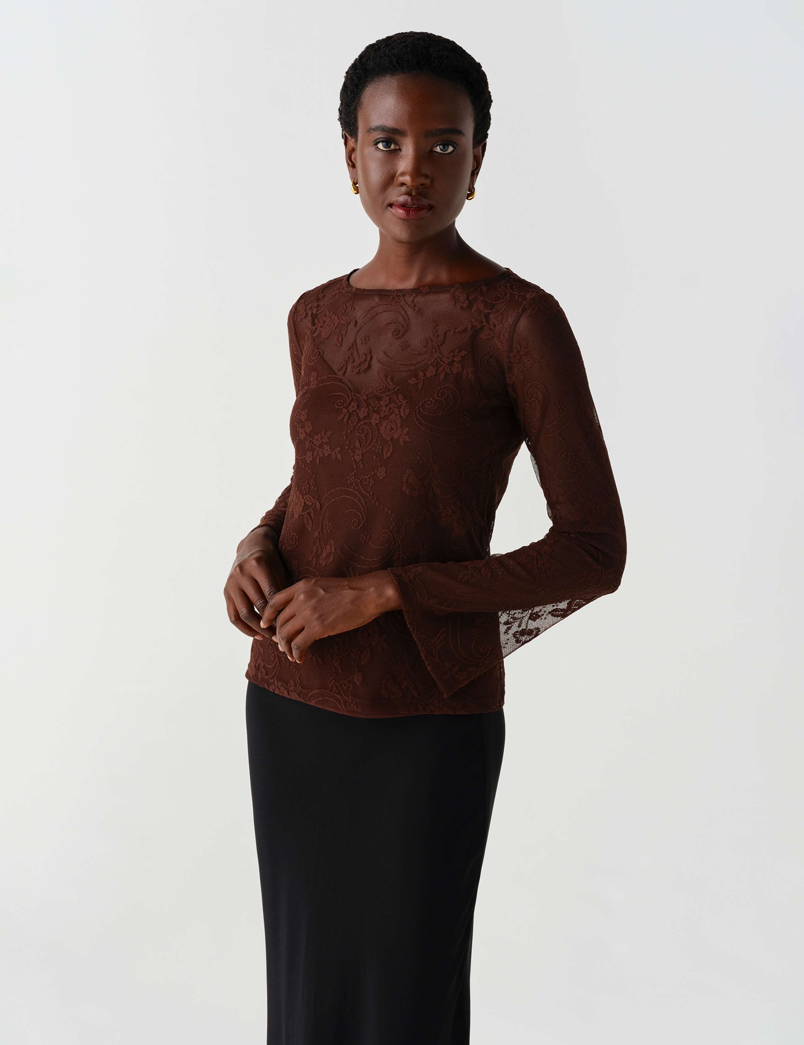 Lace Round Neck Blouse