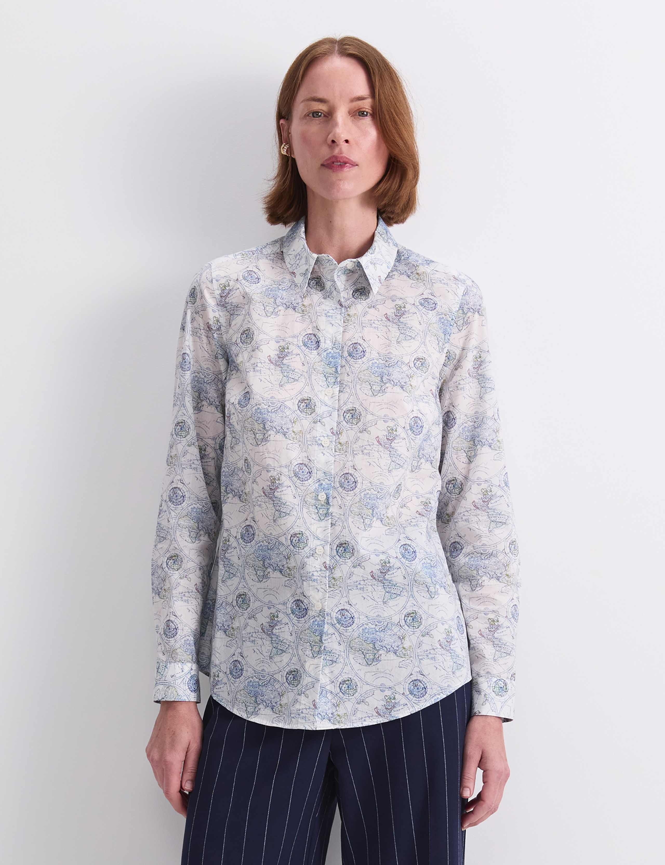 Pure Cotton Printed Collared Shirt