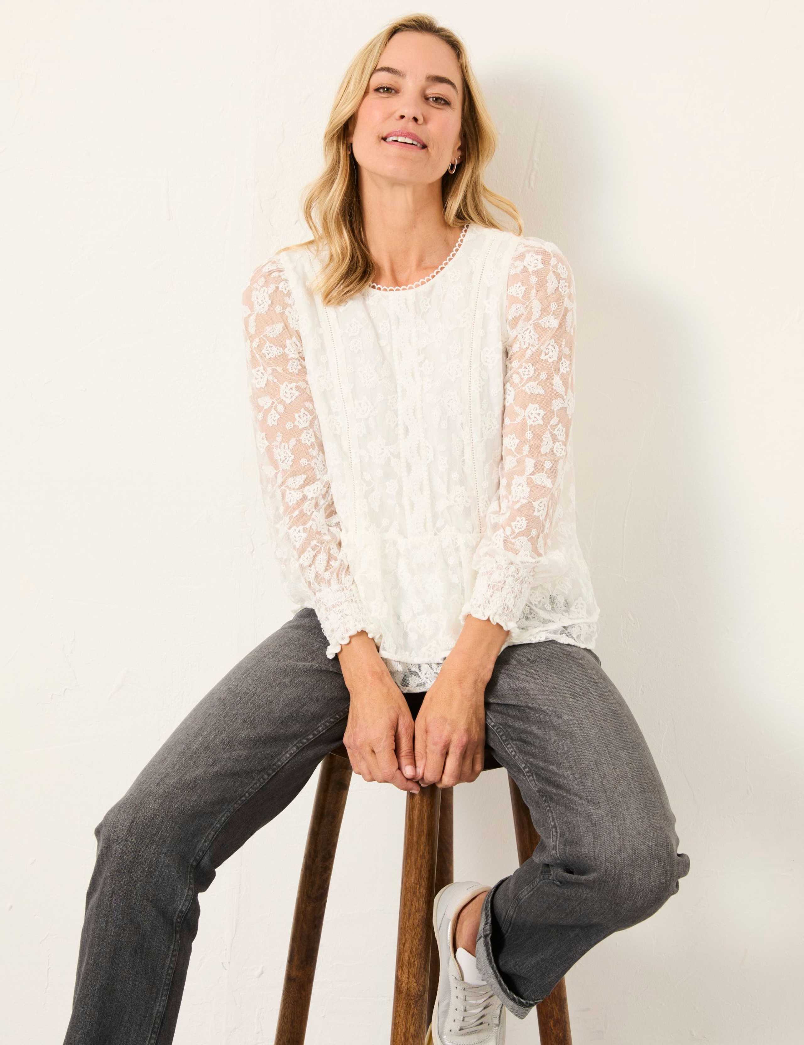 Lace Round Neck Blouse