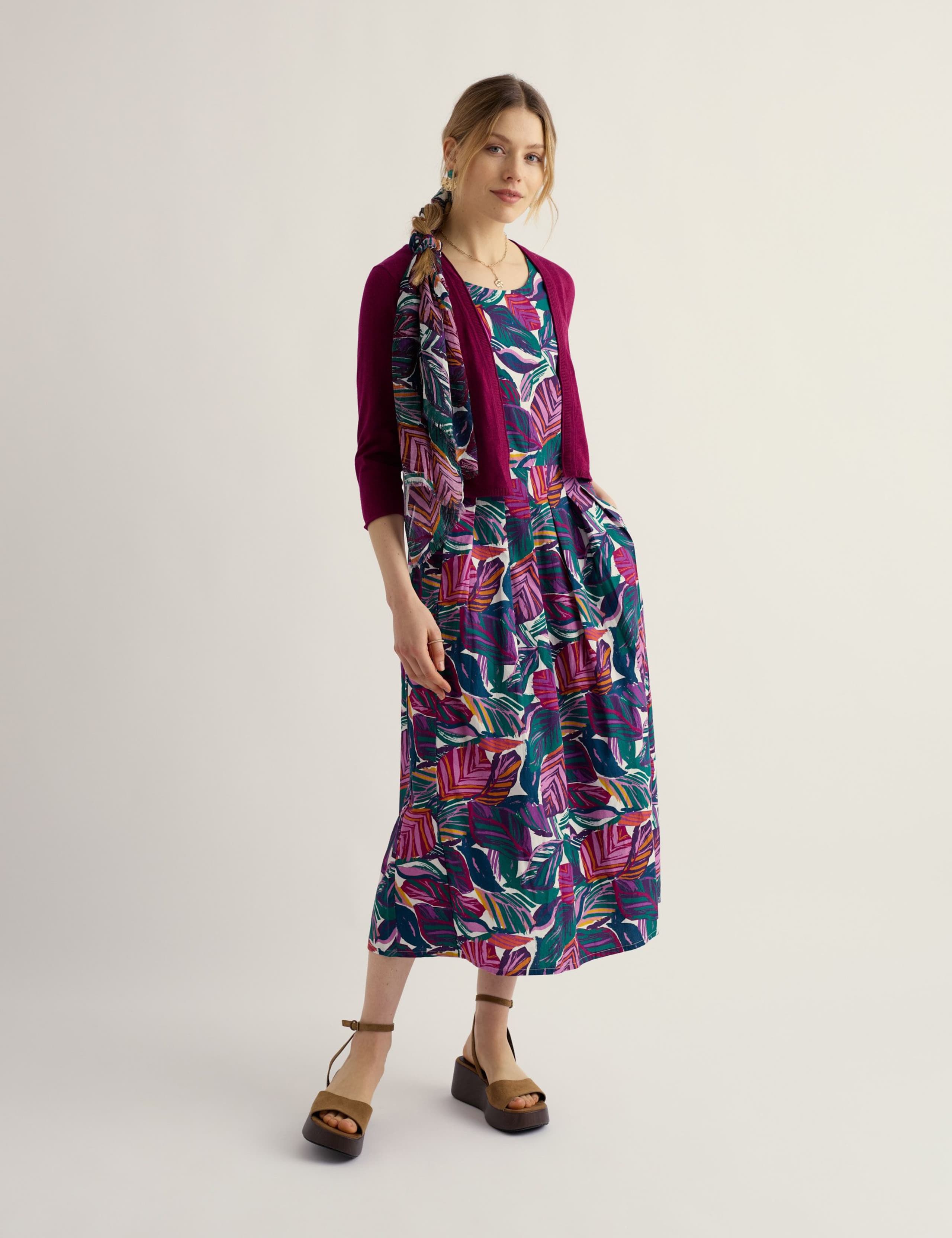 Pure Cotton Open Front Cardigan