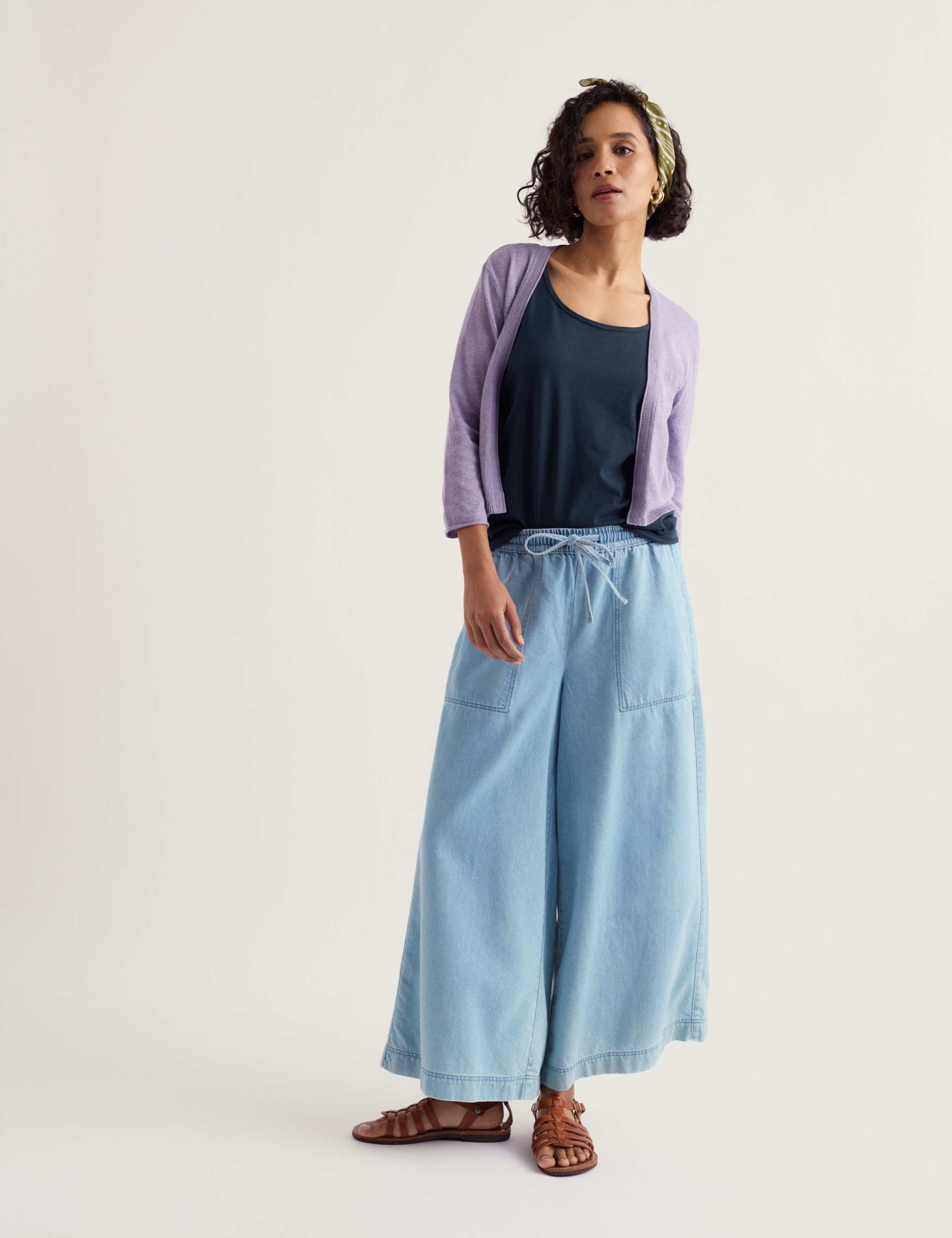 Pure Cotton Open Front Cardigan