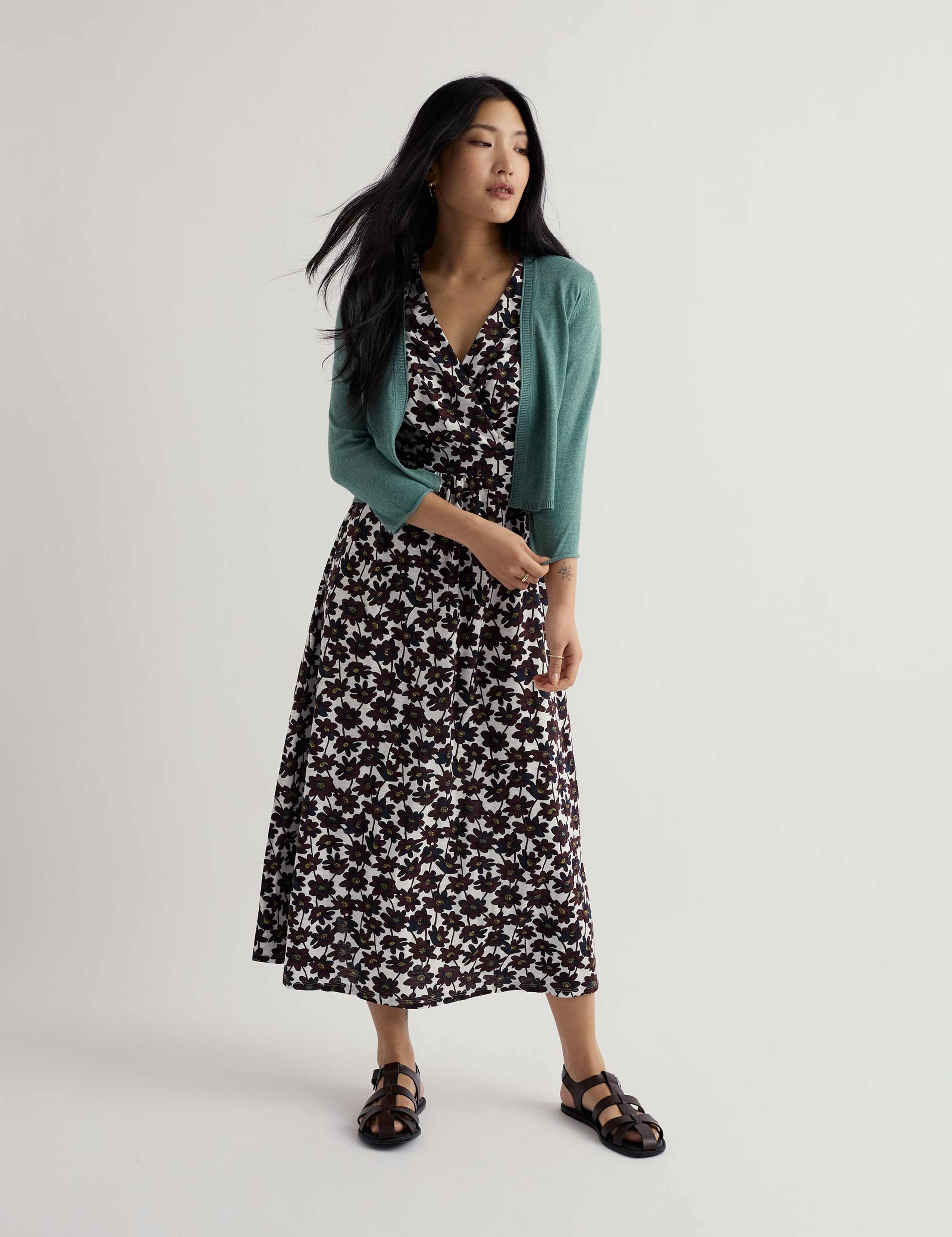 Pure Cotton Open Front Cardigan