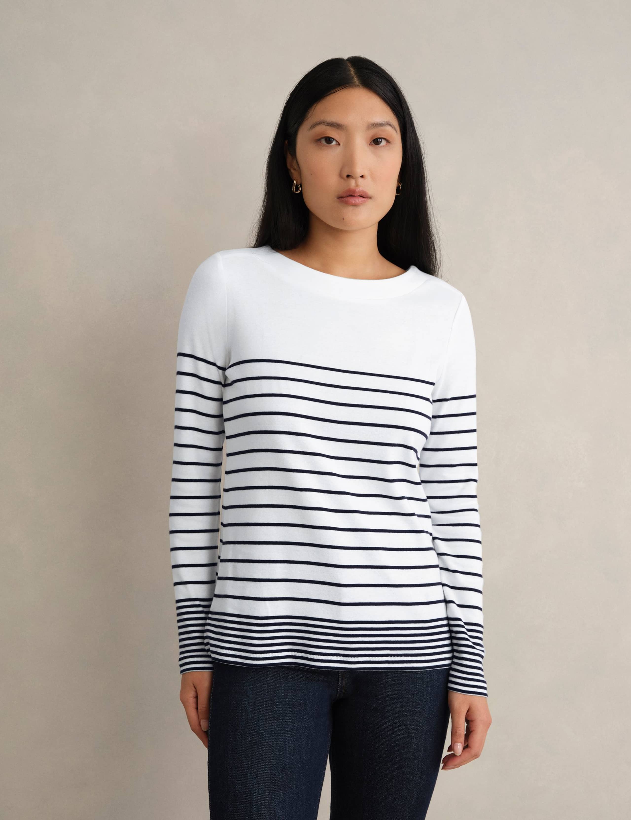 Pure Cotton Striped Top