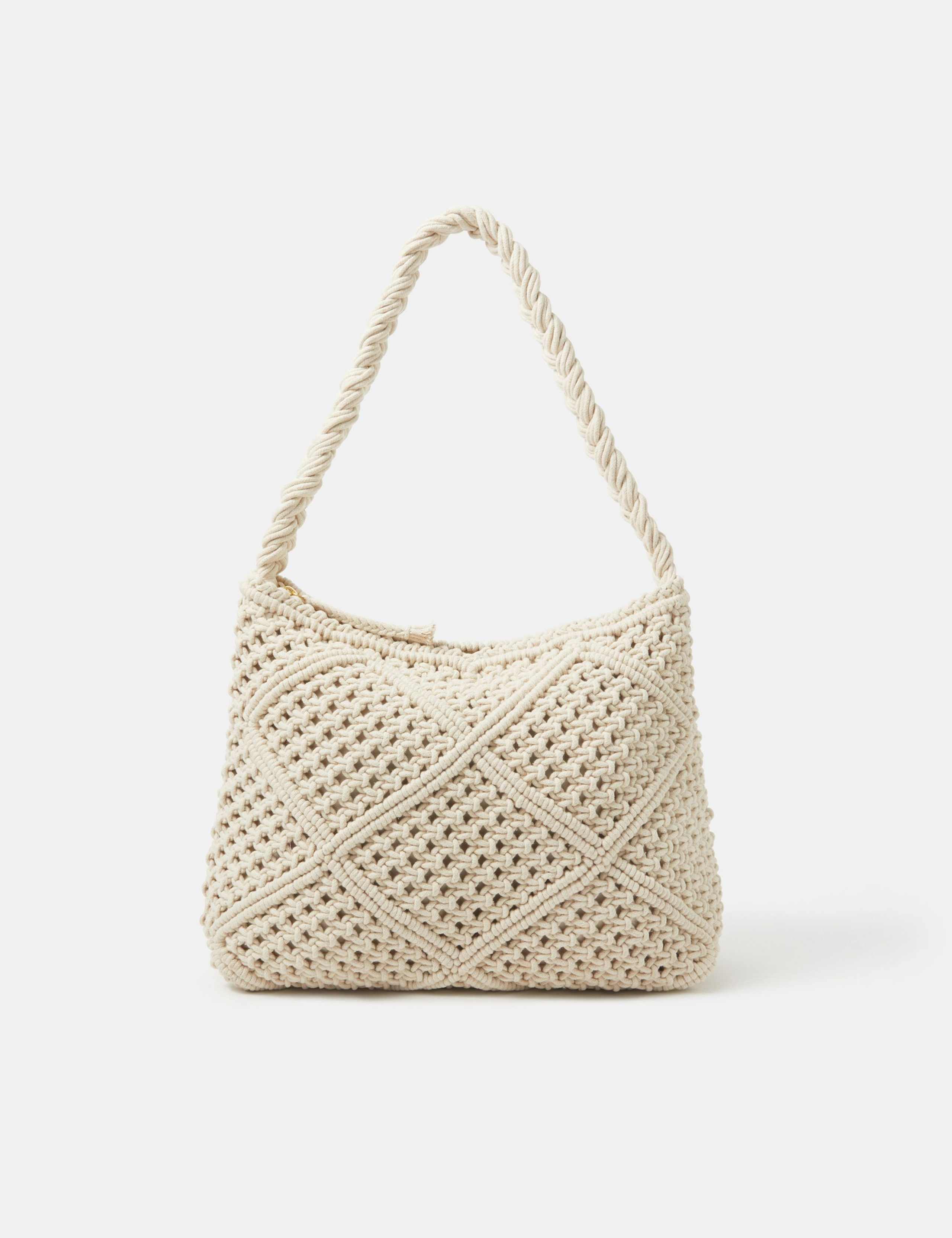 Cotton Rich Macramé Shoulder Bag