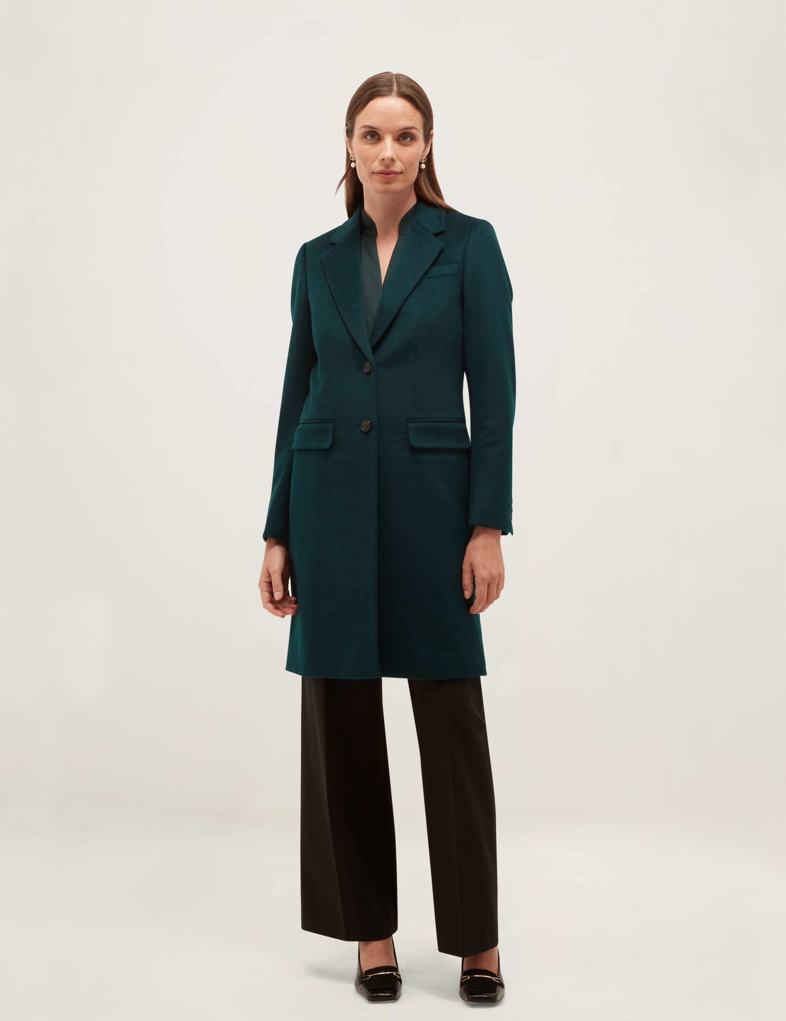 Pure Wool Single Breasted Tailored Coat