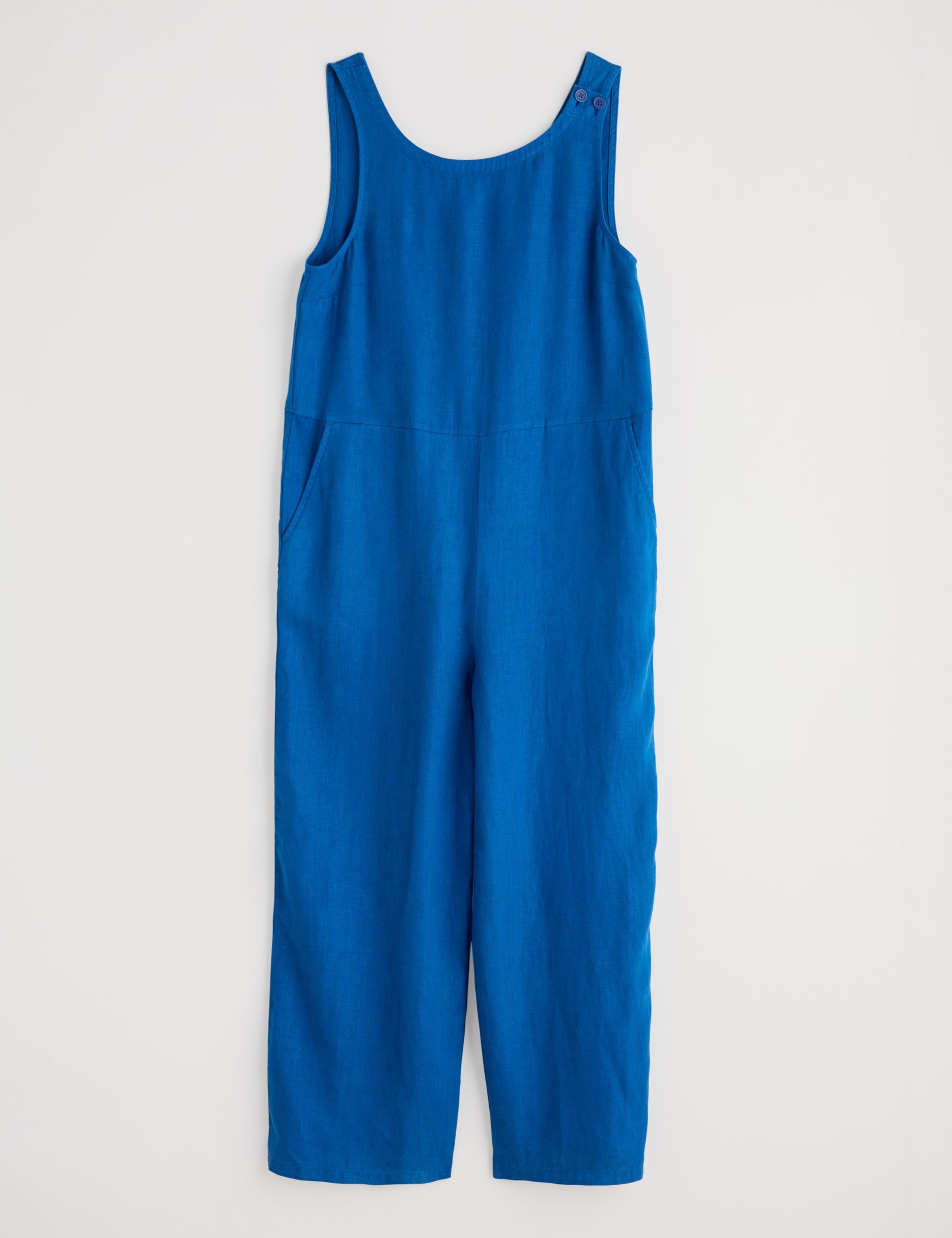 Pure Linen Sleeveless Jumpsuit