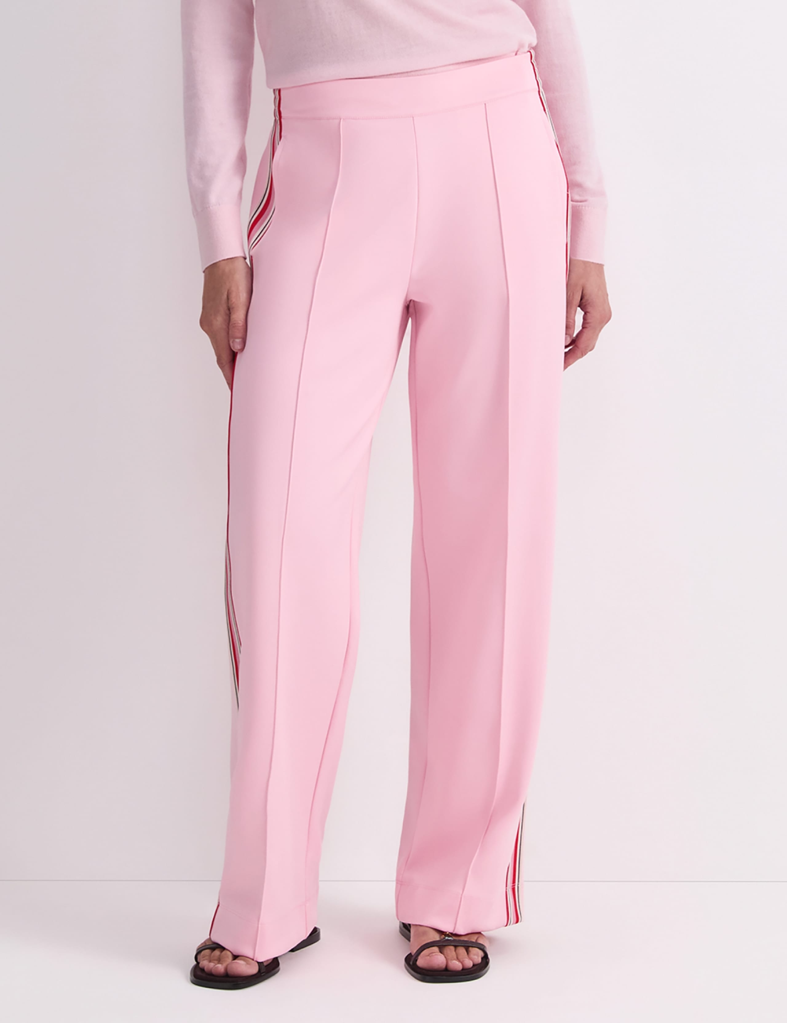 Side Stripe Wide Leg Trousers