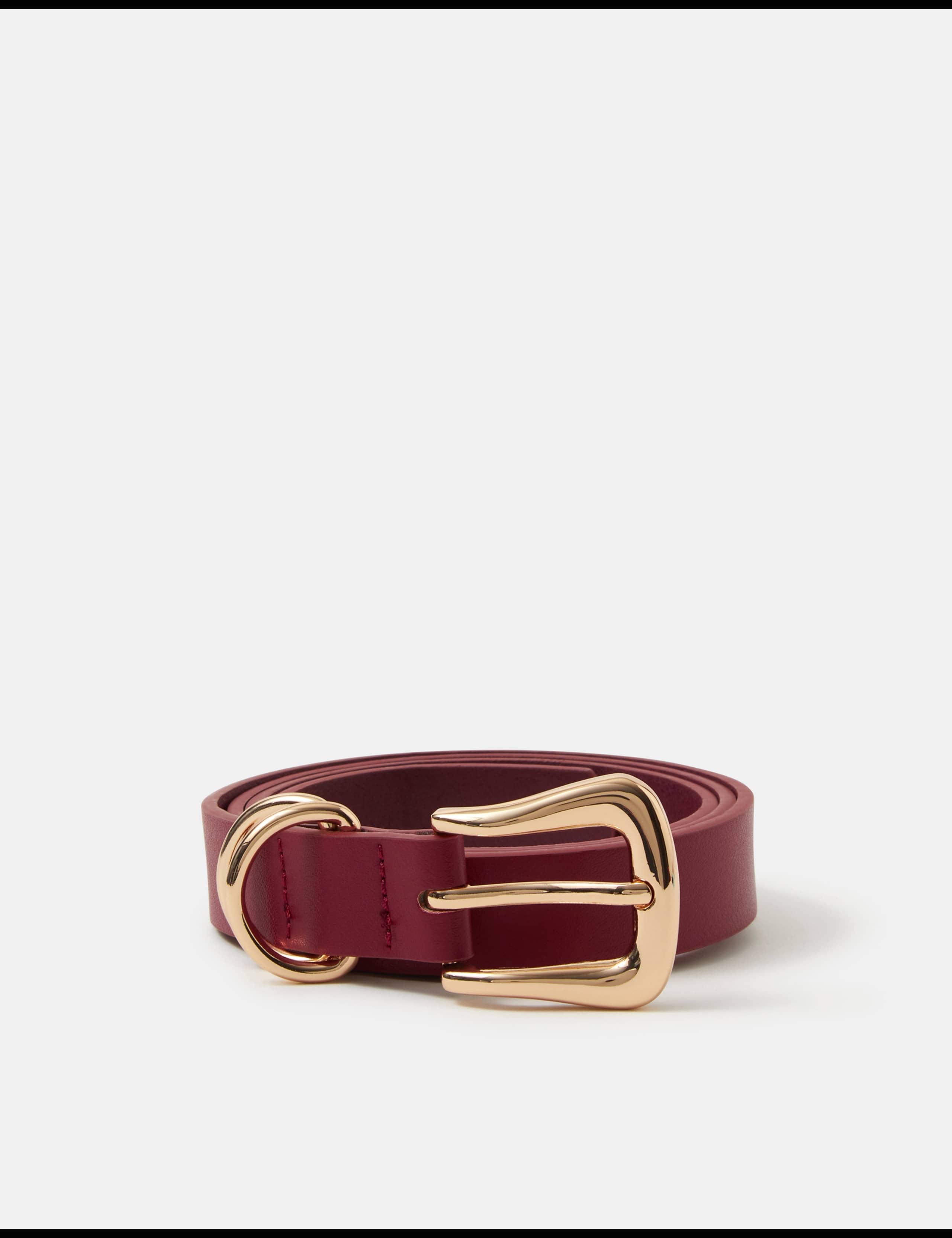 Faux Leather Western Buckle Belt