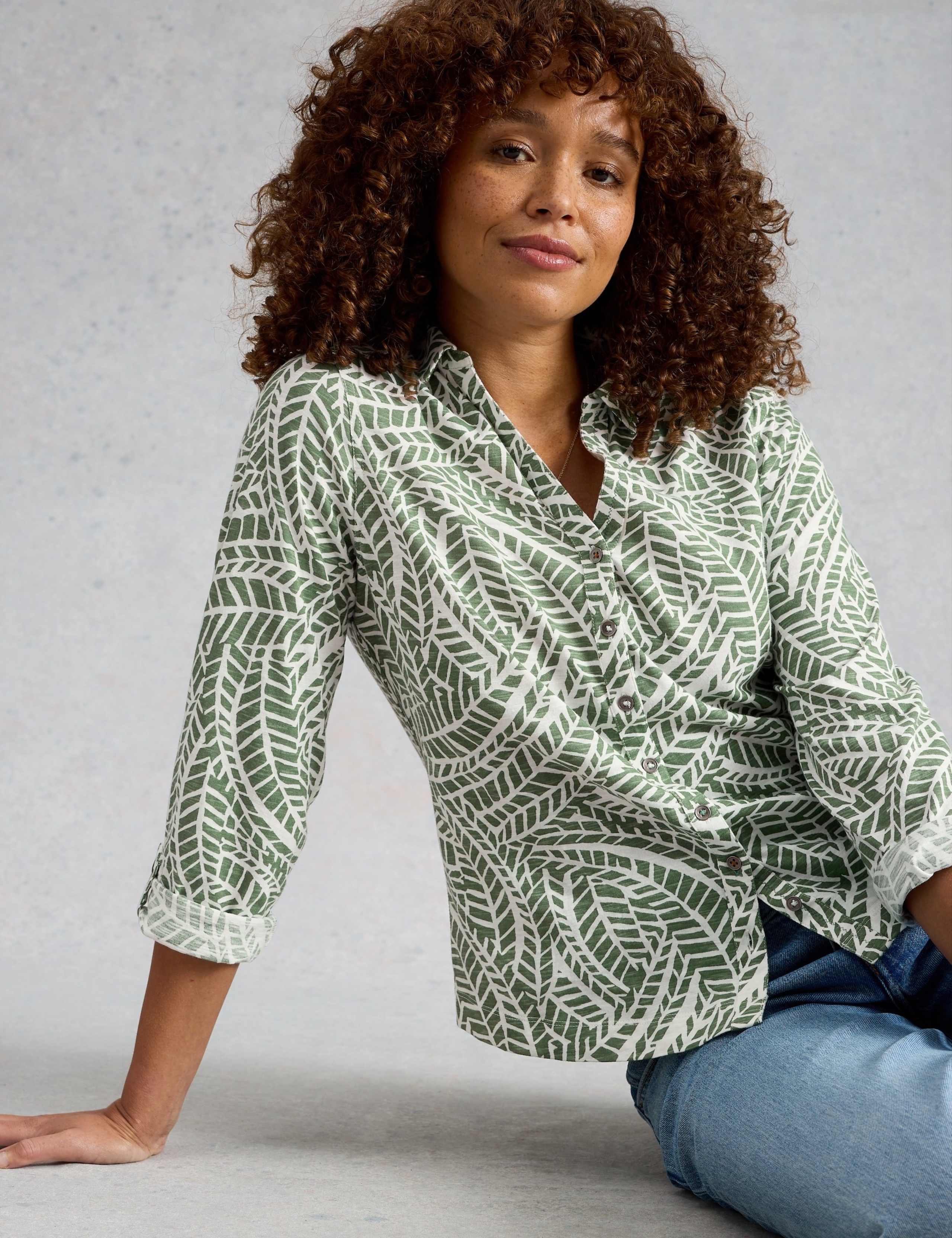 Pure Cotton Jersey Floral Shirt