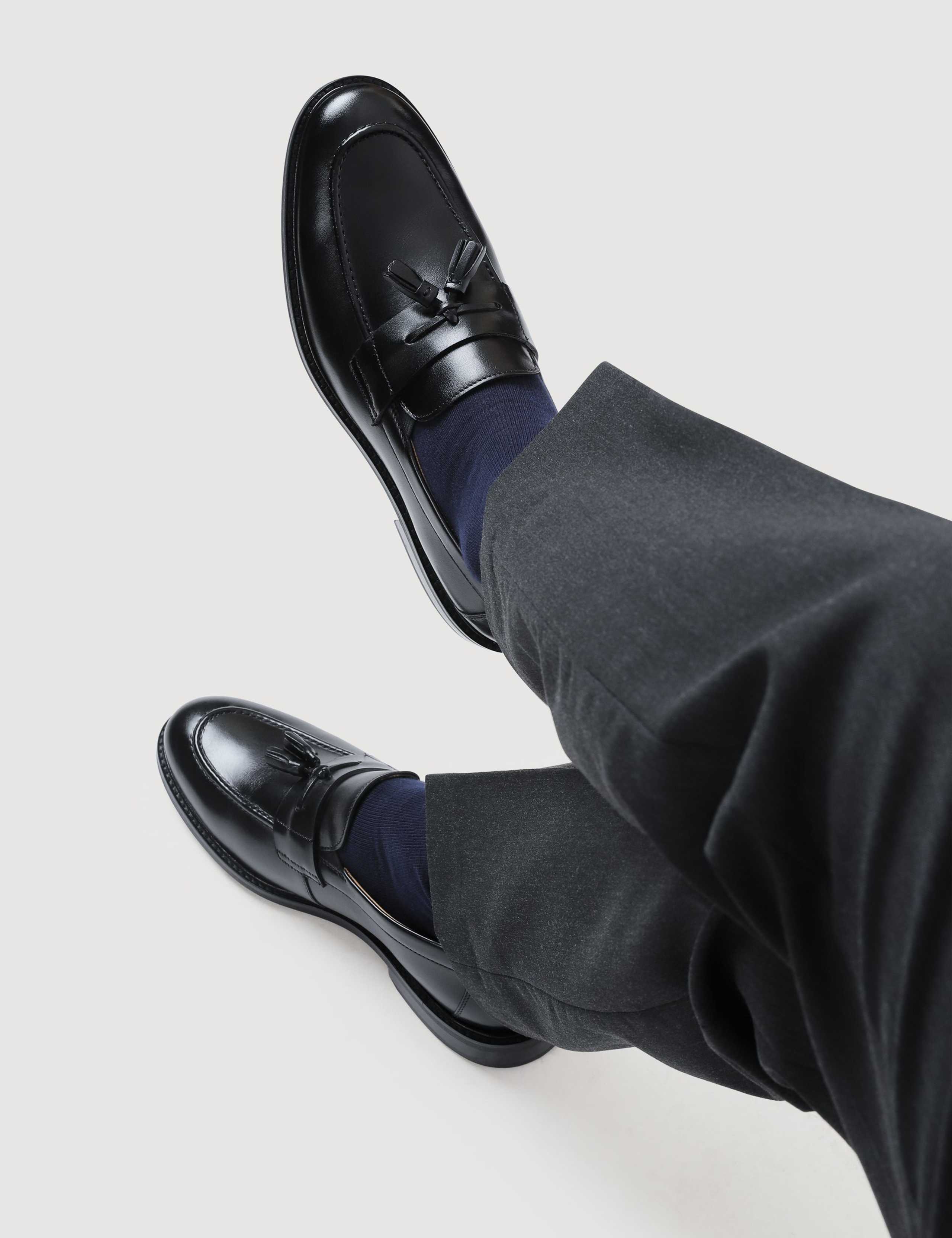 Wide Fit Leather Slip-On Loafers