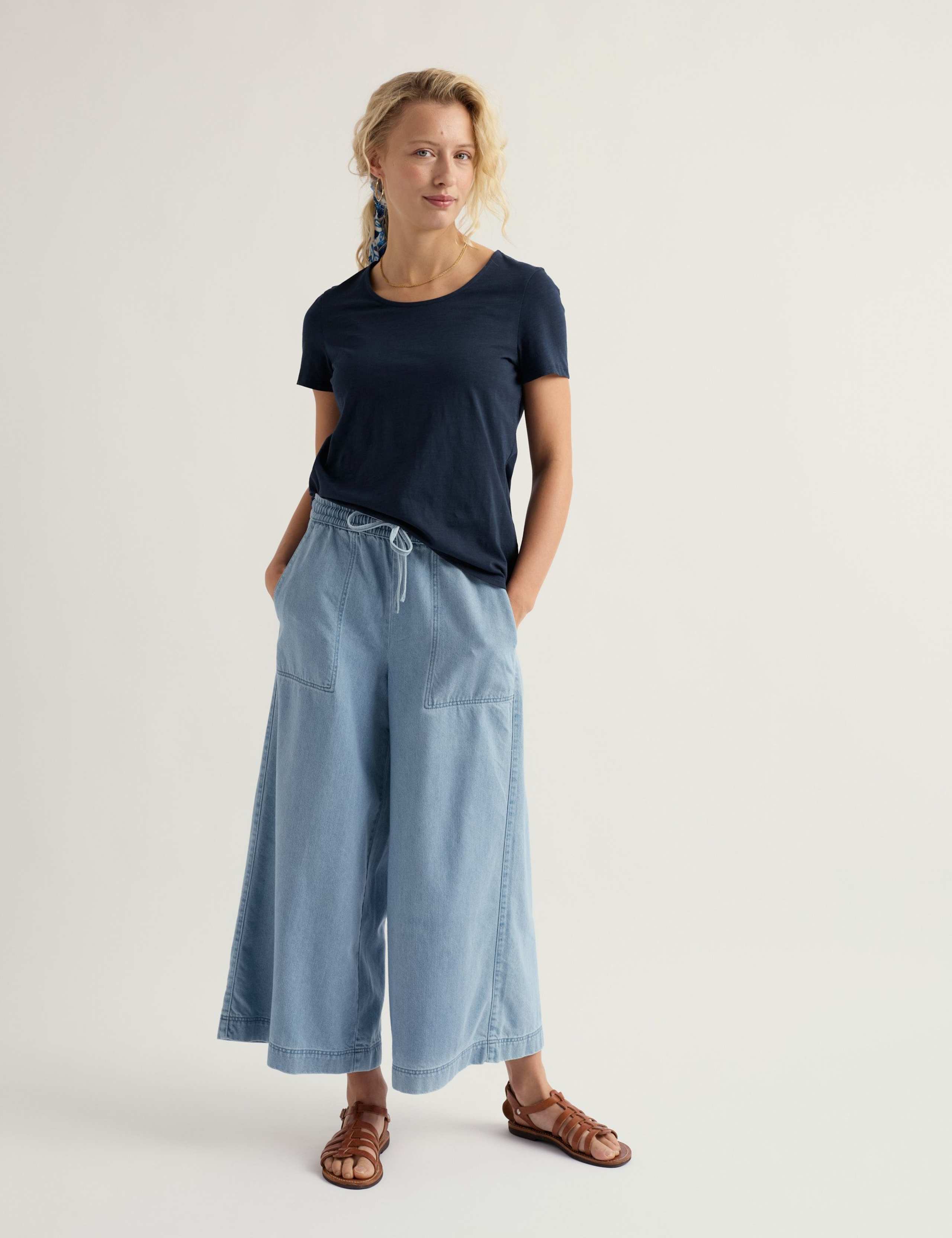 Pure Cotton Scoop Neck T-Shirt