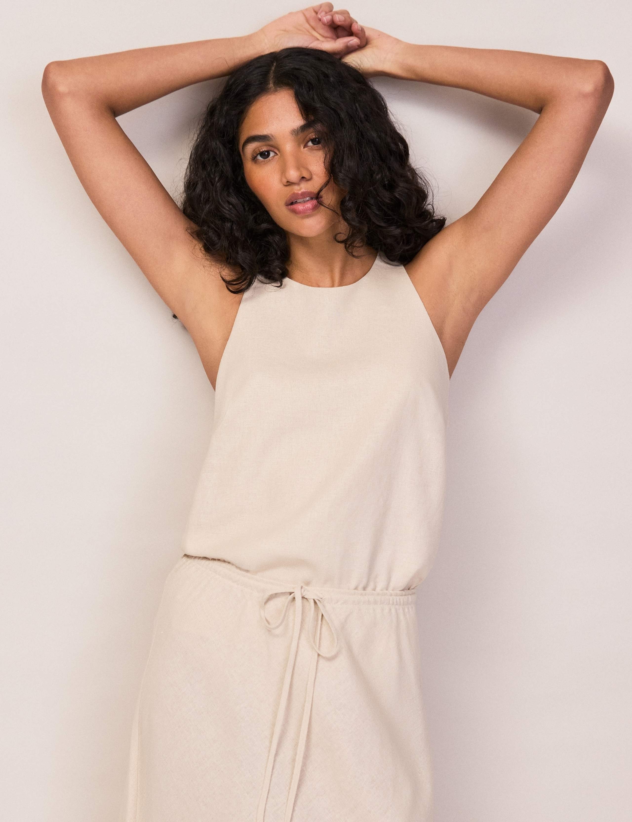 Linen Rich Halter Neck Top