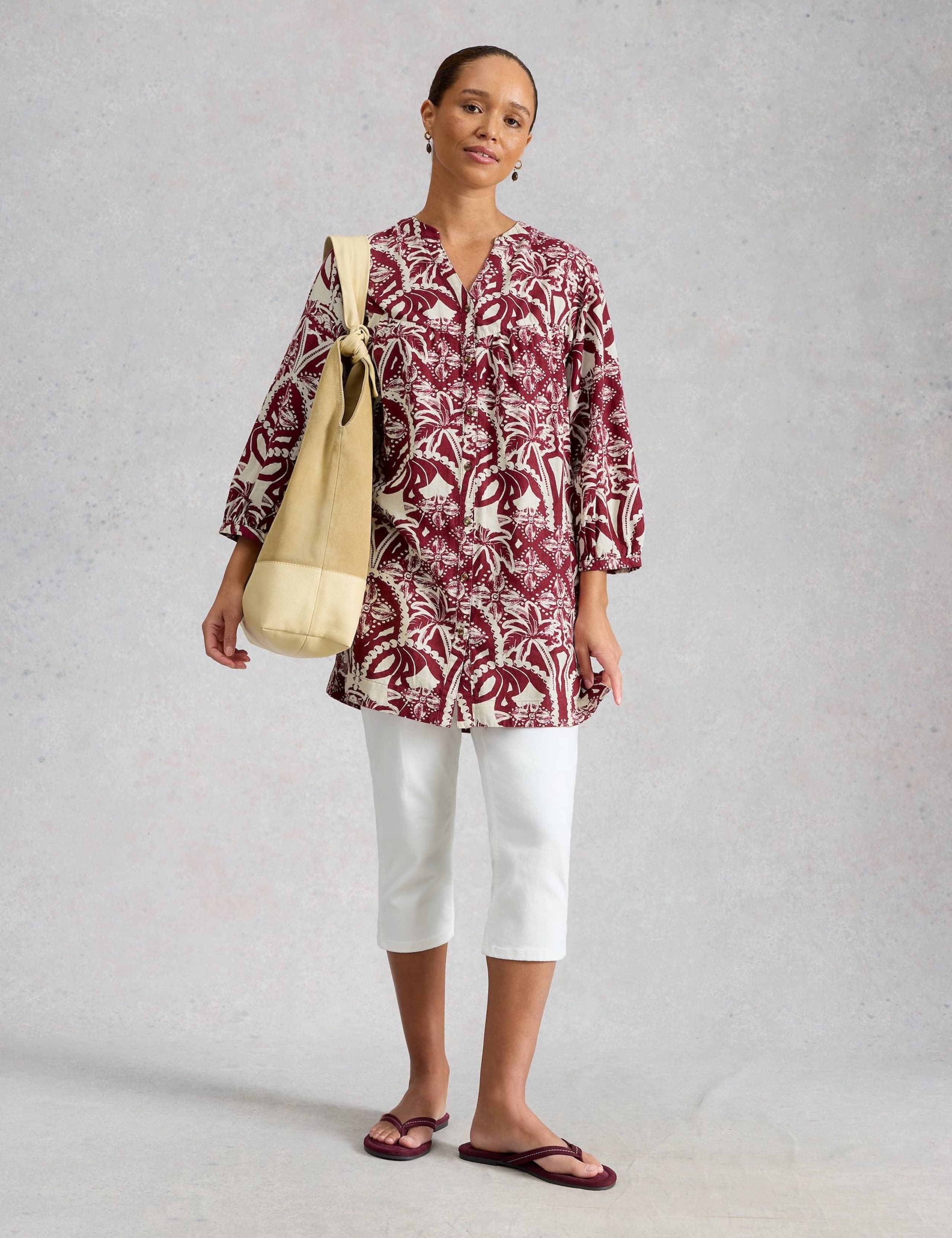 Linen Rich Notch Neck Tunic