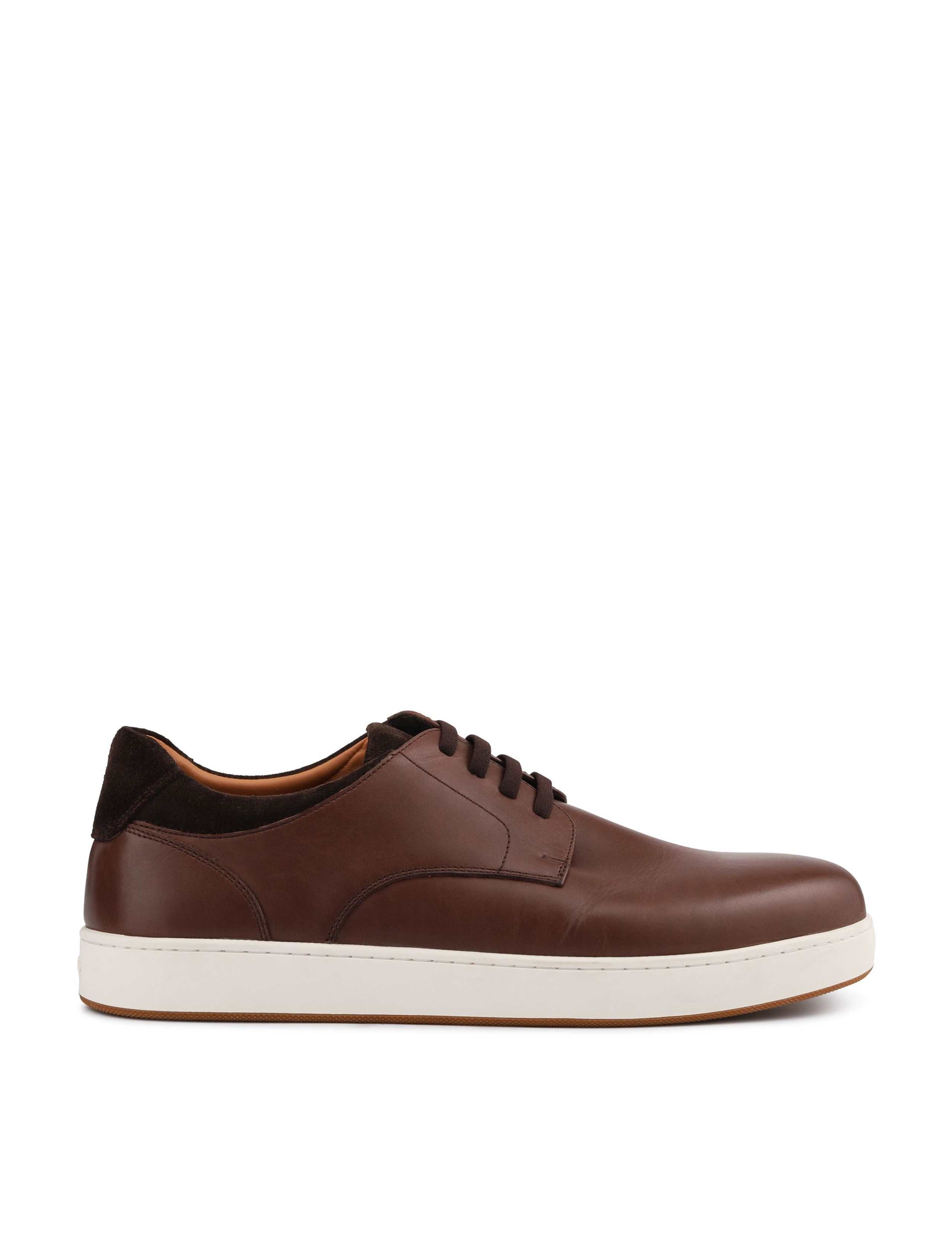Wide Fit Leather Trainers