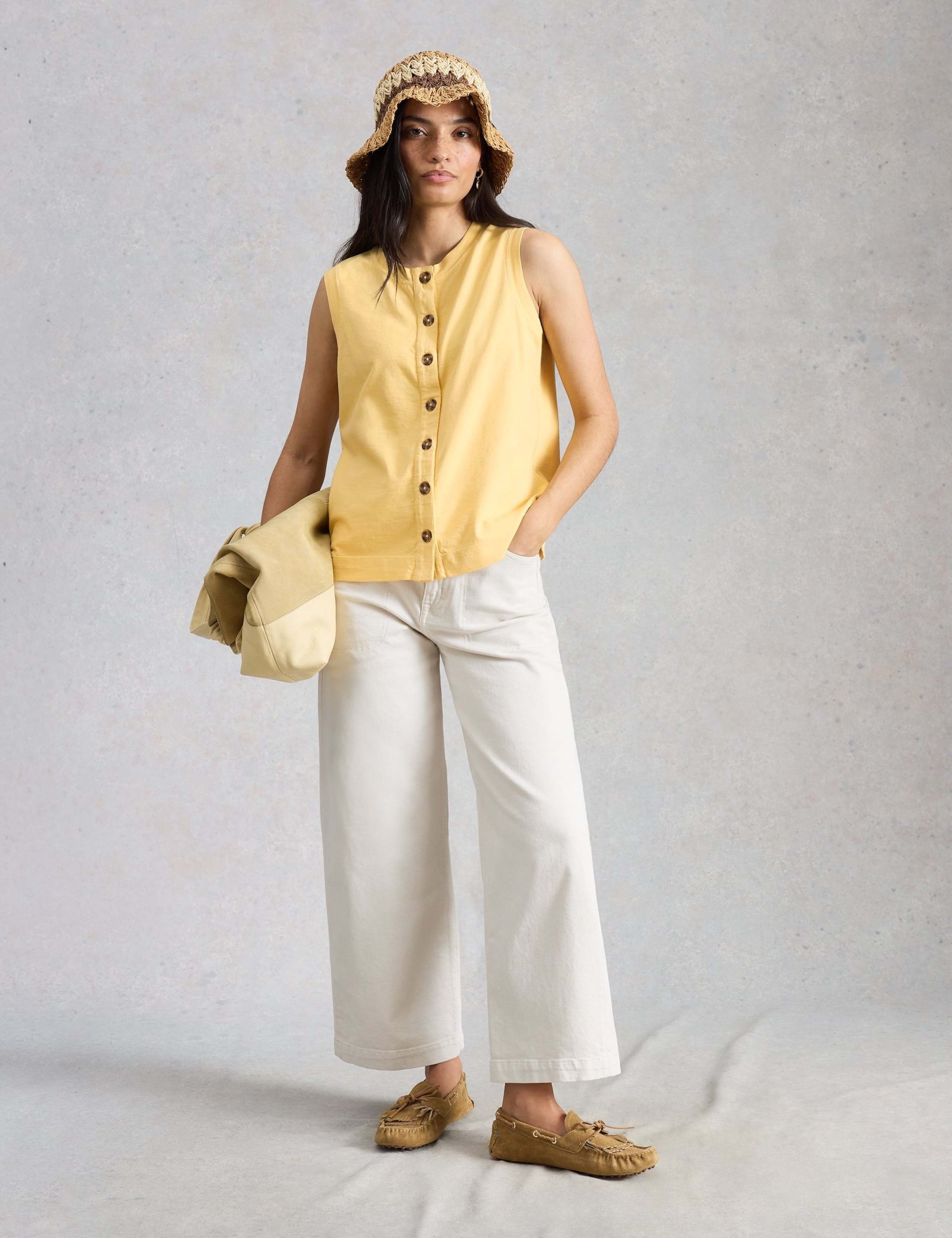 Pure Cotton Button Detail Vest