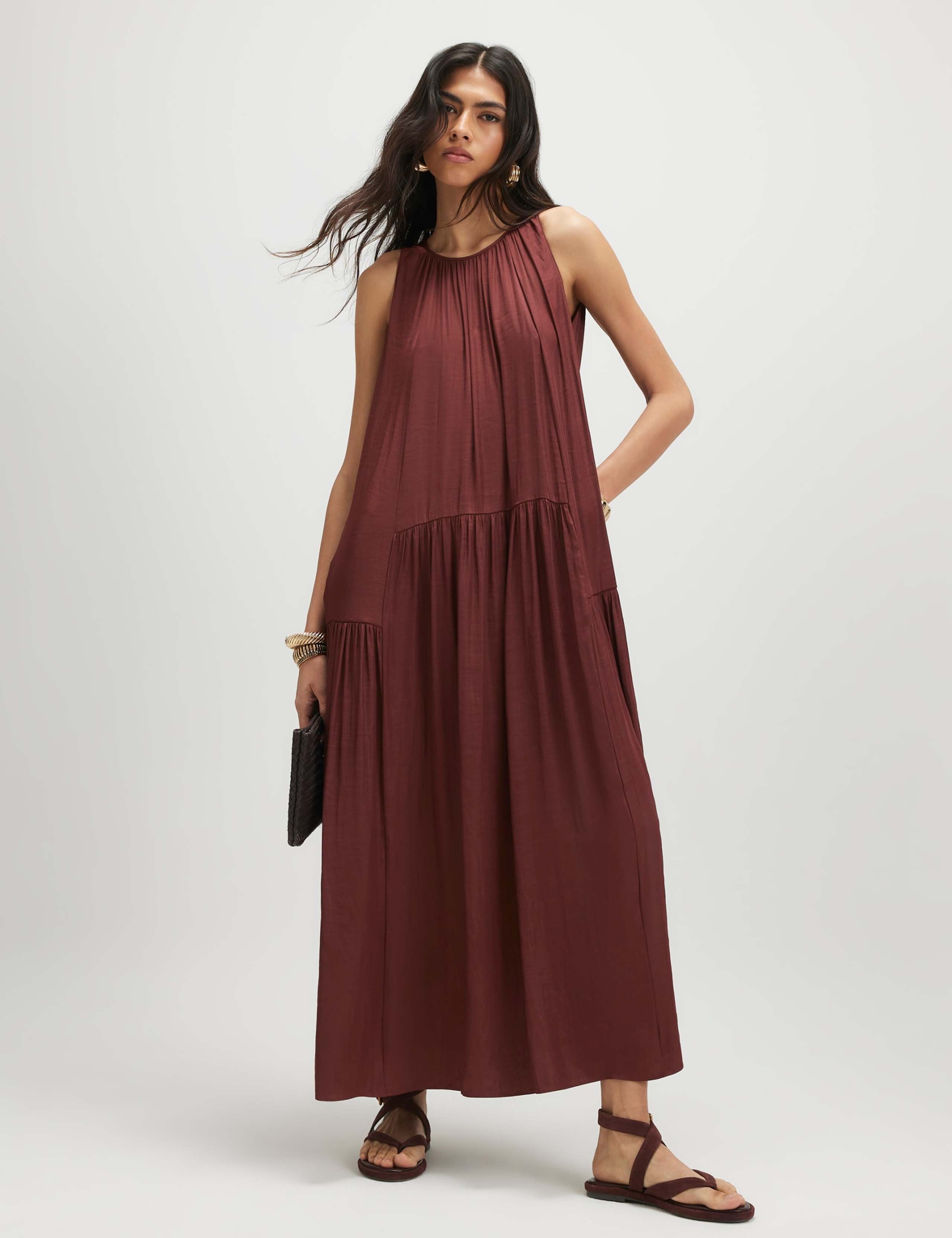 Halter Neck Maxi Shift Dress
