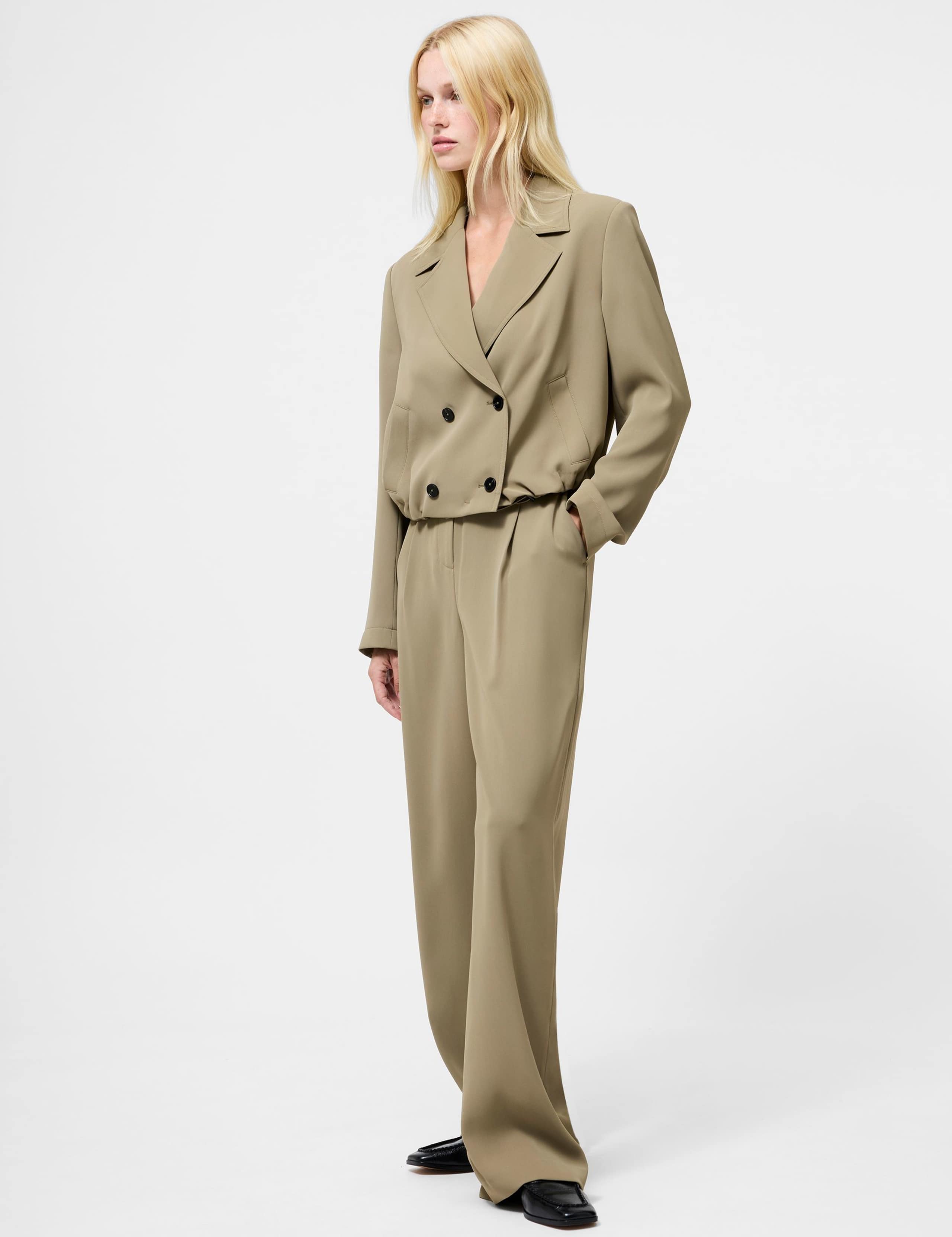 Tailored Double Breasted Cropped Jacket